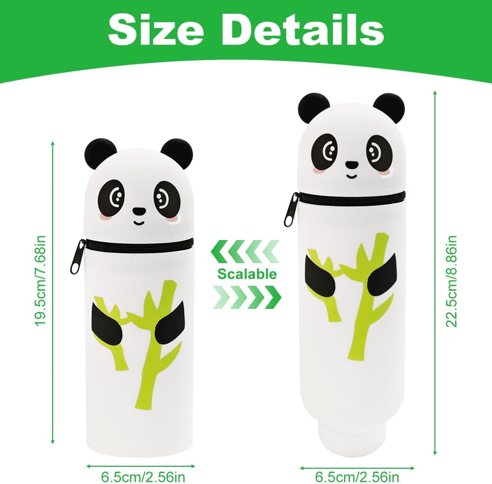 Trousse Kawaii Panda 2 en 1 en Silicone Souple – Image 2