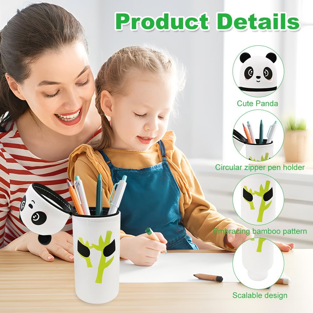 Trousse Kawaii Panda 2 en 1 en Silicone Souple – Image 6