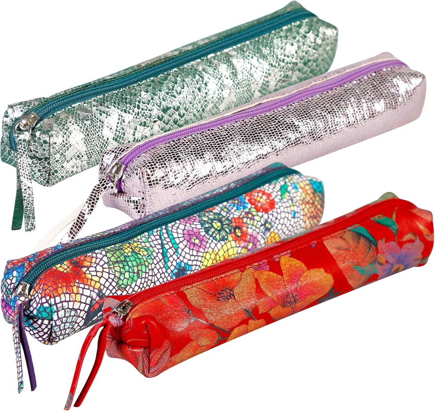 Petite Trousse Slim Céleste en Cuir d'Agneau – Image 2