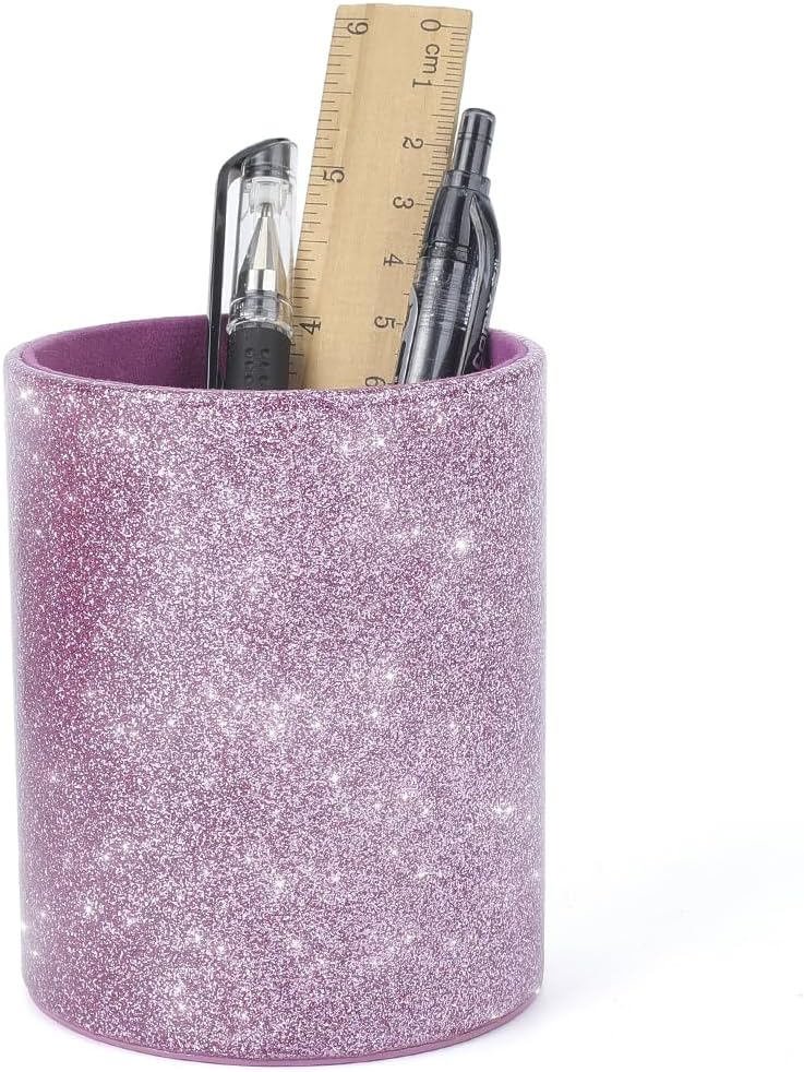 Pot à Crayons en Cuir PU Violet Brillant – Image 6