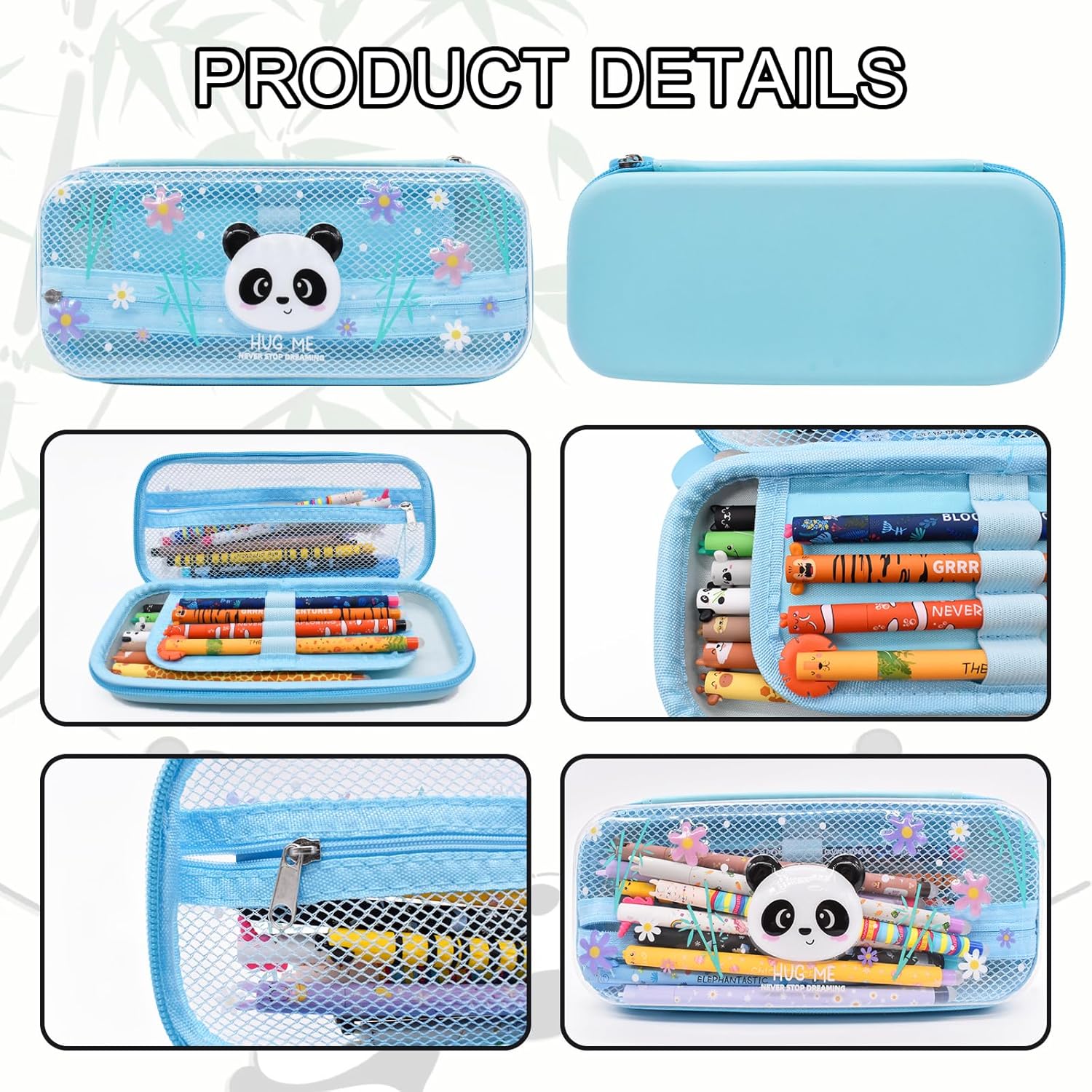 Trousse Wonderwow Panda : Crayons et Organisateur Portable – Image 3