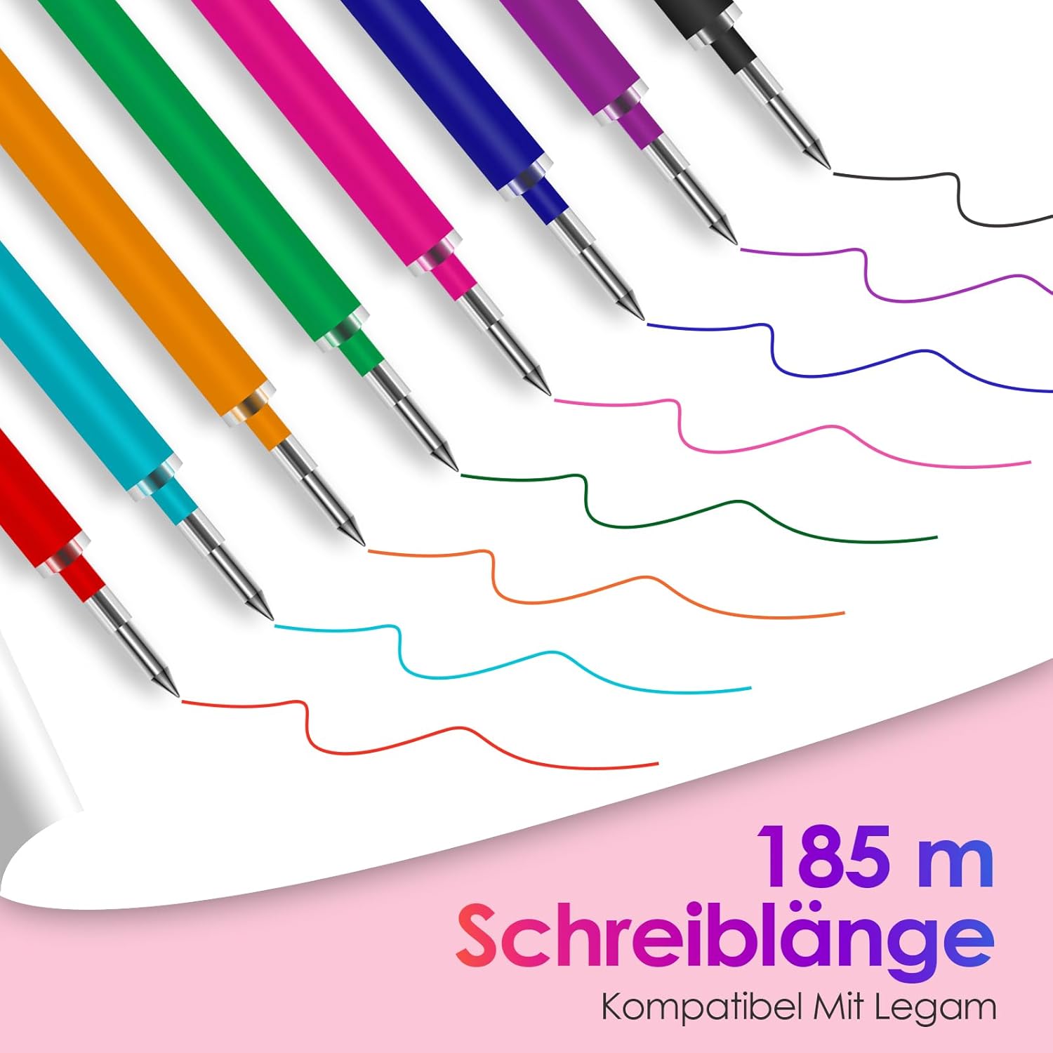 Stylos Effaçables Multicolores 0,7 mm - Lot de 16 – Image 3