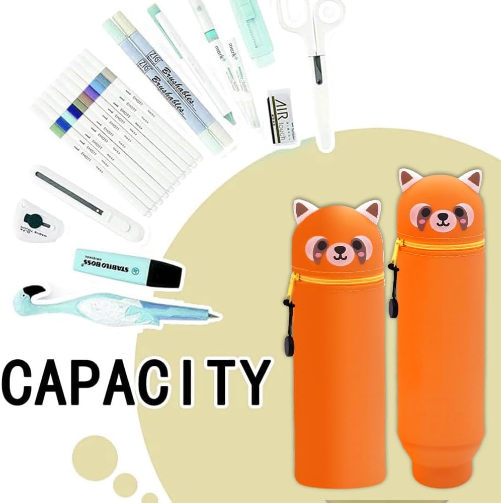 Trousse en Silicone Kawaii Koala et Raton Laveur – Image 3