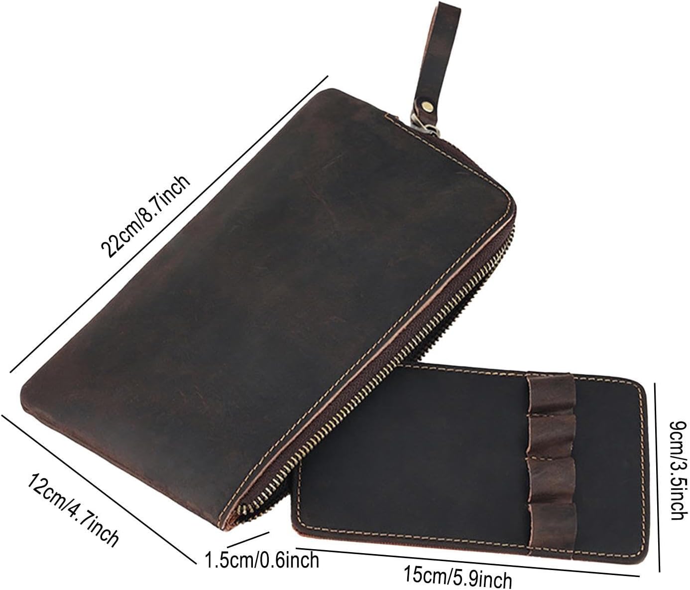 Étui en Cuir PU pour Stylo-Plume Café – Image 4