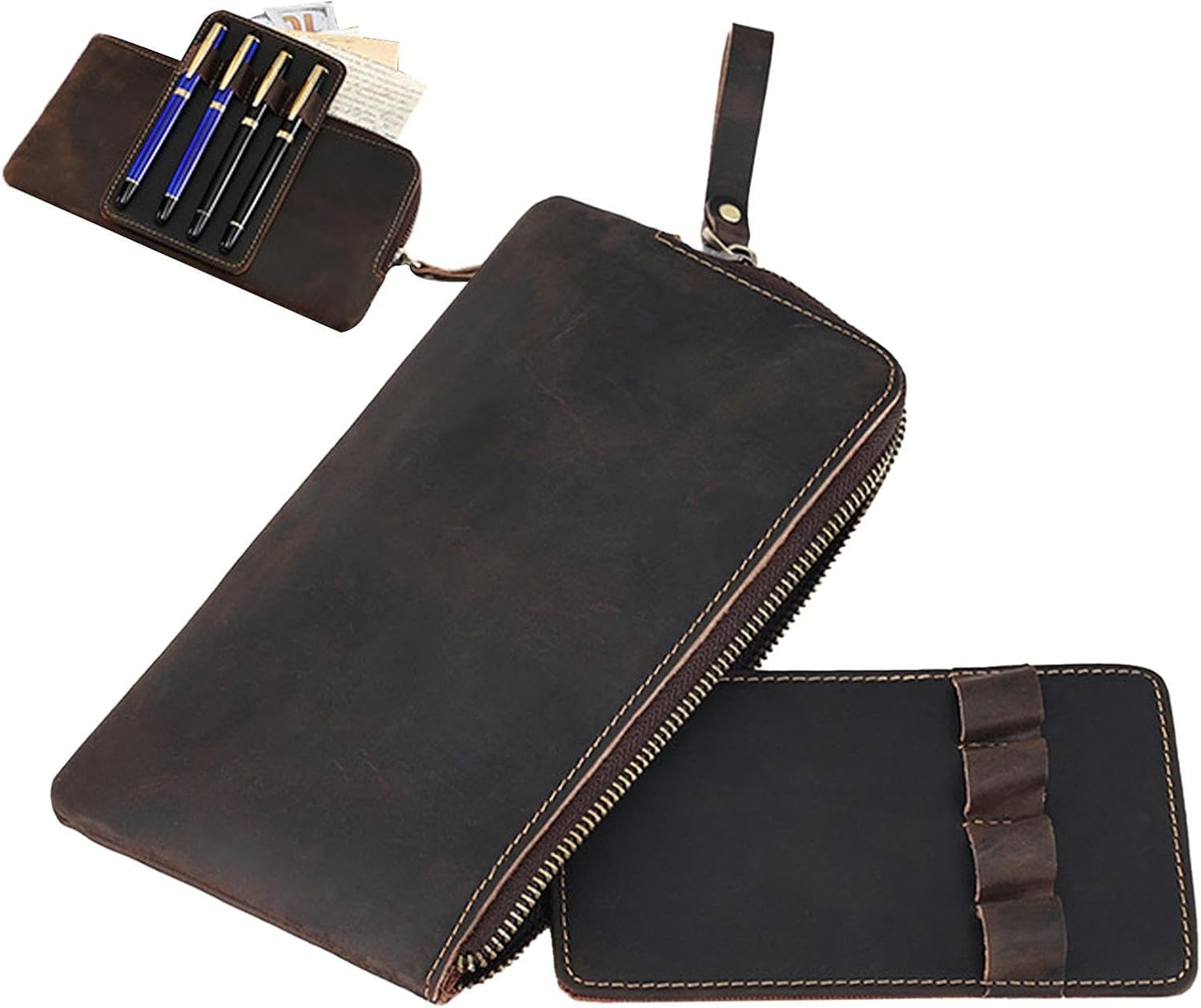 Étui en Cuir PU pour Stylo-Plume Café – Image 6