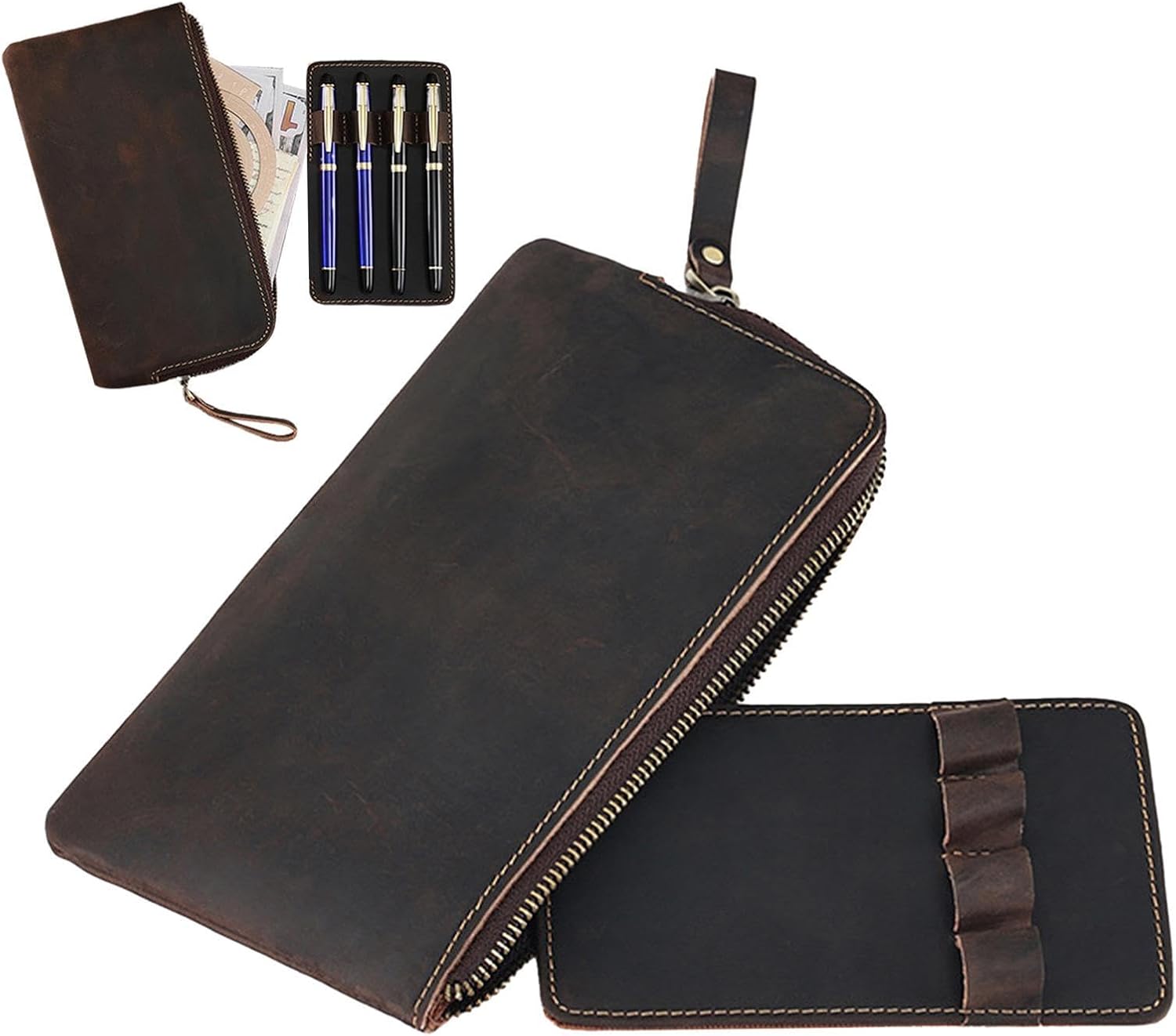 Étui en Cuir PU pour Stylo-Plume Café – Image 8