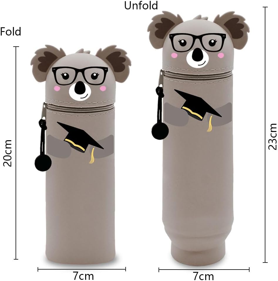 Trousse École Koala Kawaii 2 en 1 en Silicone – Image 2