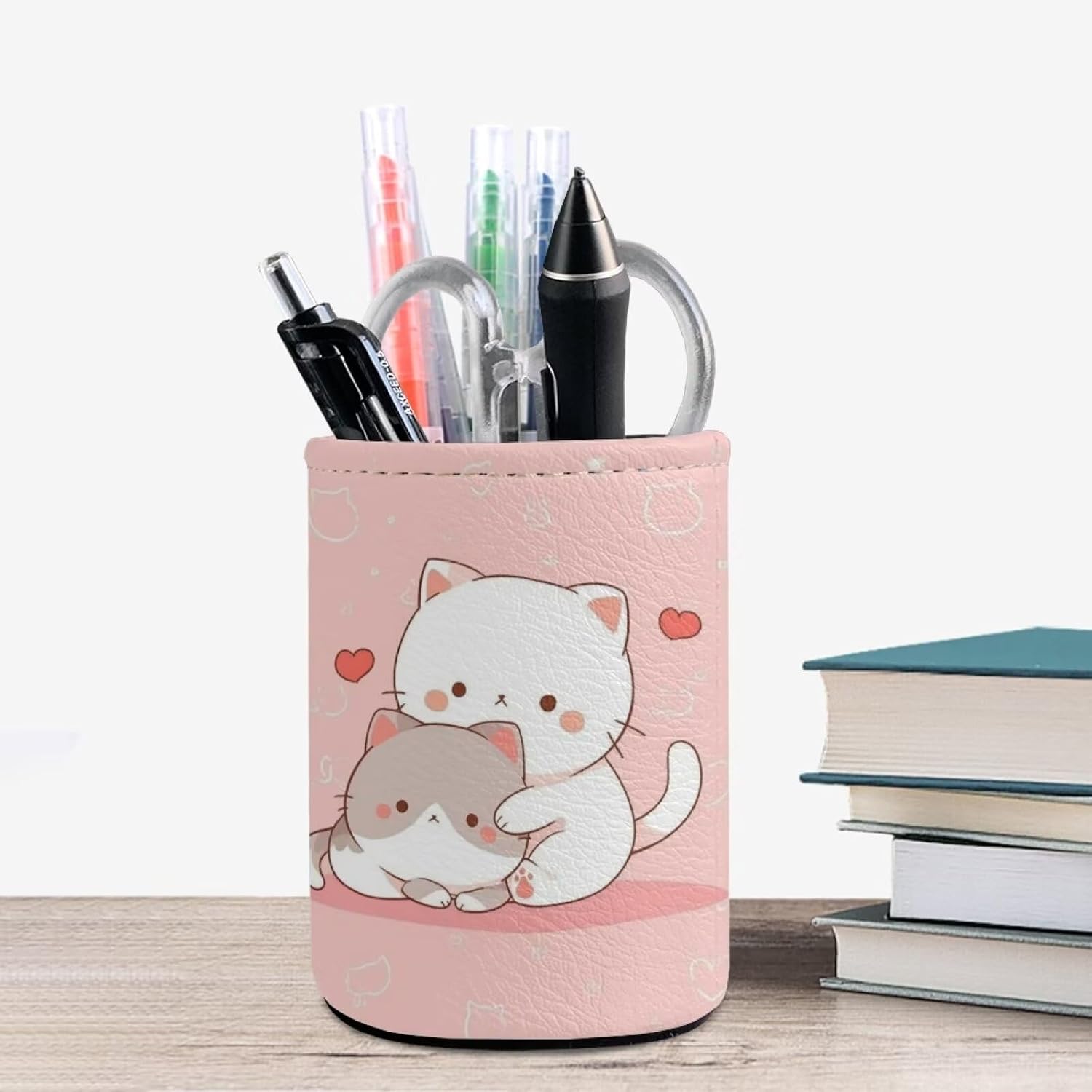 Pot à Crayons Kawaii Chat pour Bureau – Image 3