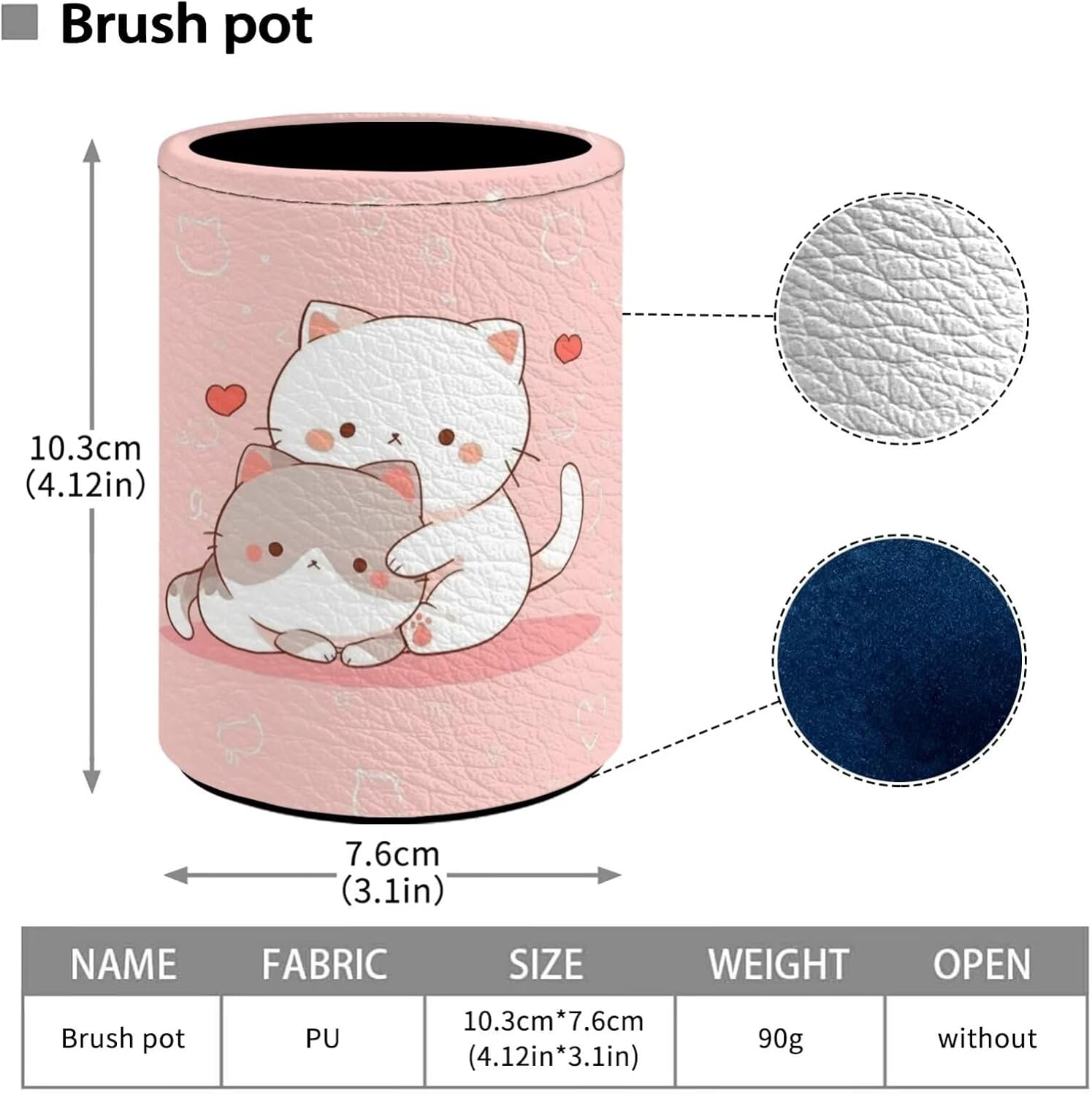 Pot à Crayons Kawaii Chat pour Bureau – Image 6