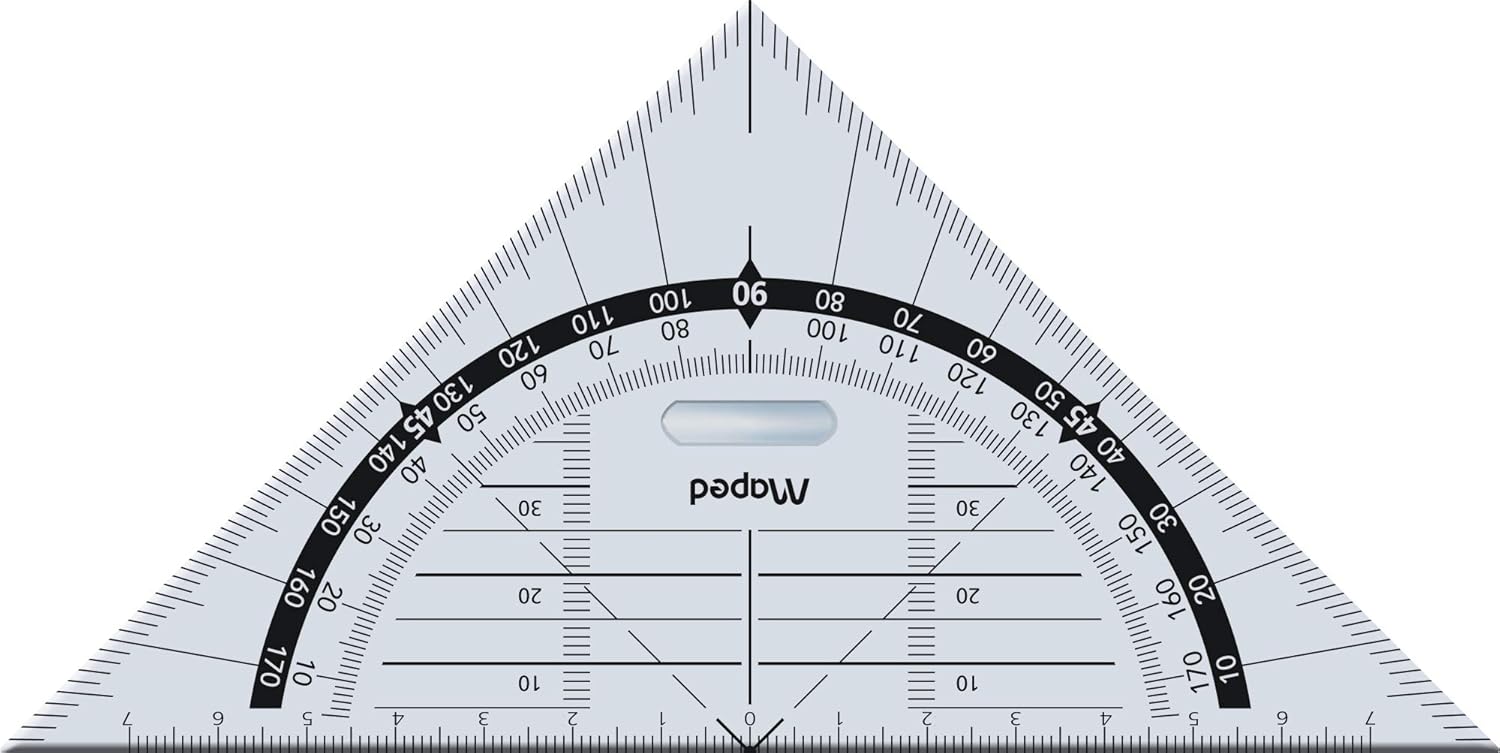 Trousse complète : stylos, règle, équerre, compas, crayon, gomme – Image 3