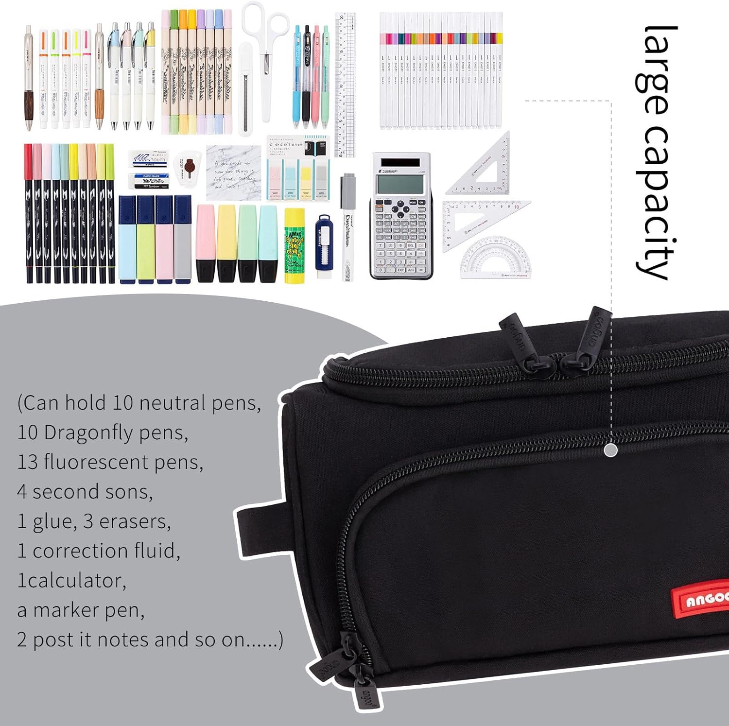 Trousse de Rangement Grande Capacité - Noir – Image 2