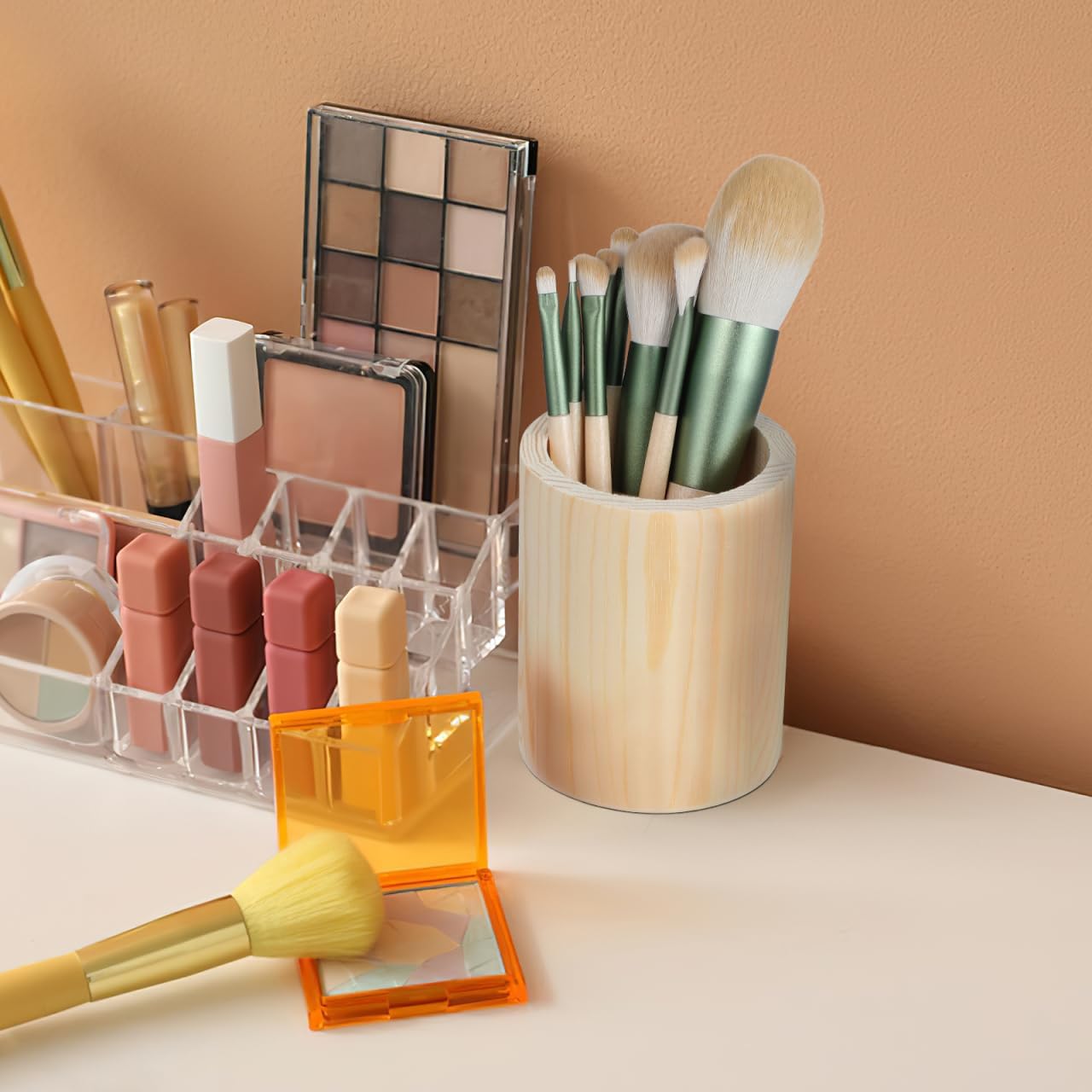 Lot de 6 Pots à Crayons en Bois - Organiseur Bureau – Image 9