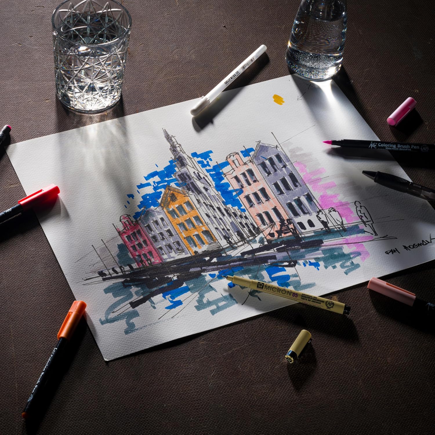 Lot de 4 Stylos Sépia Pigma Manga – Image 7