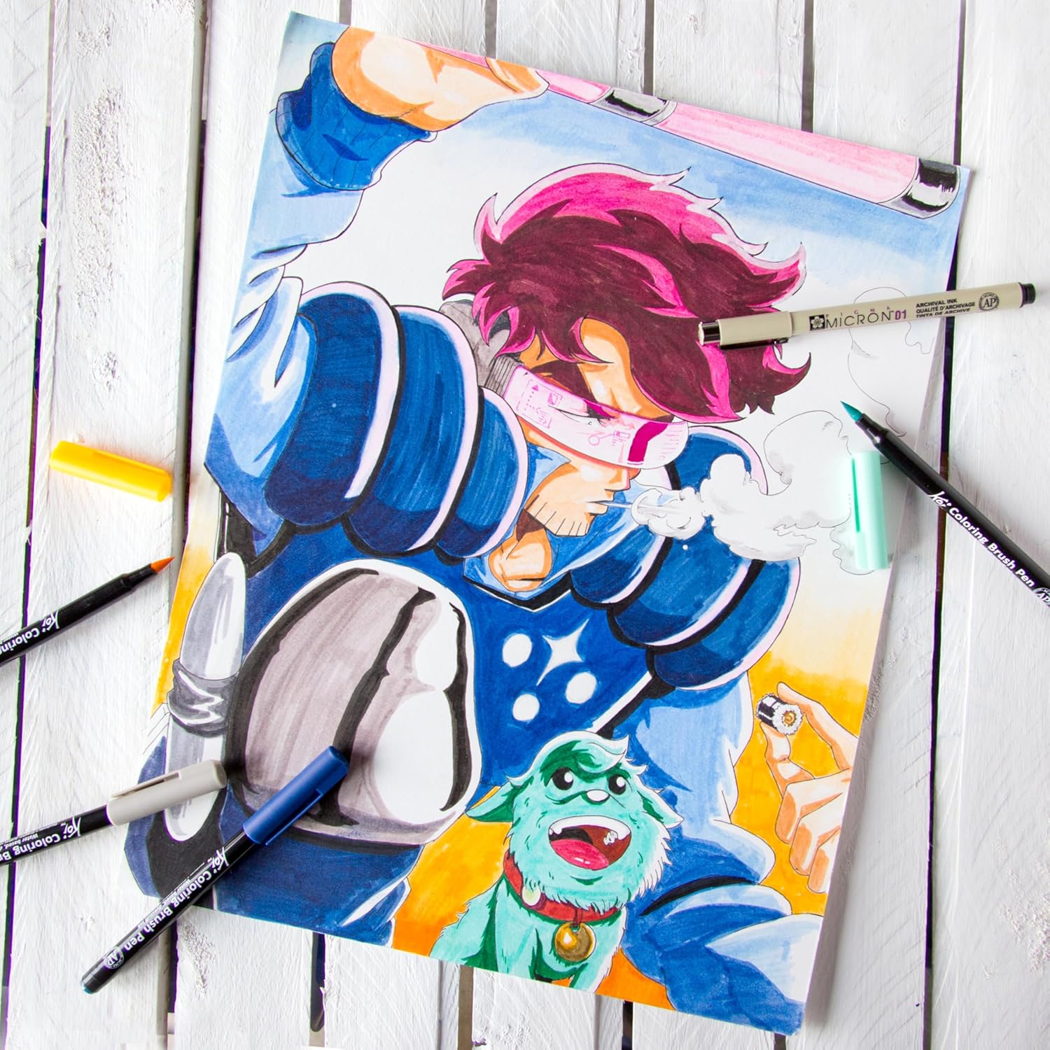 Lot de 4 Stylos Sépia Pigma Manga – Image 8