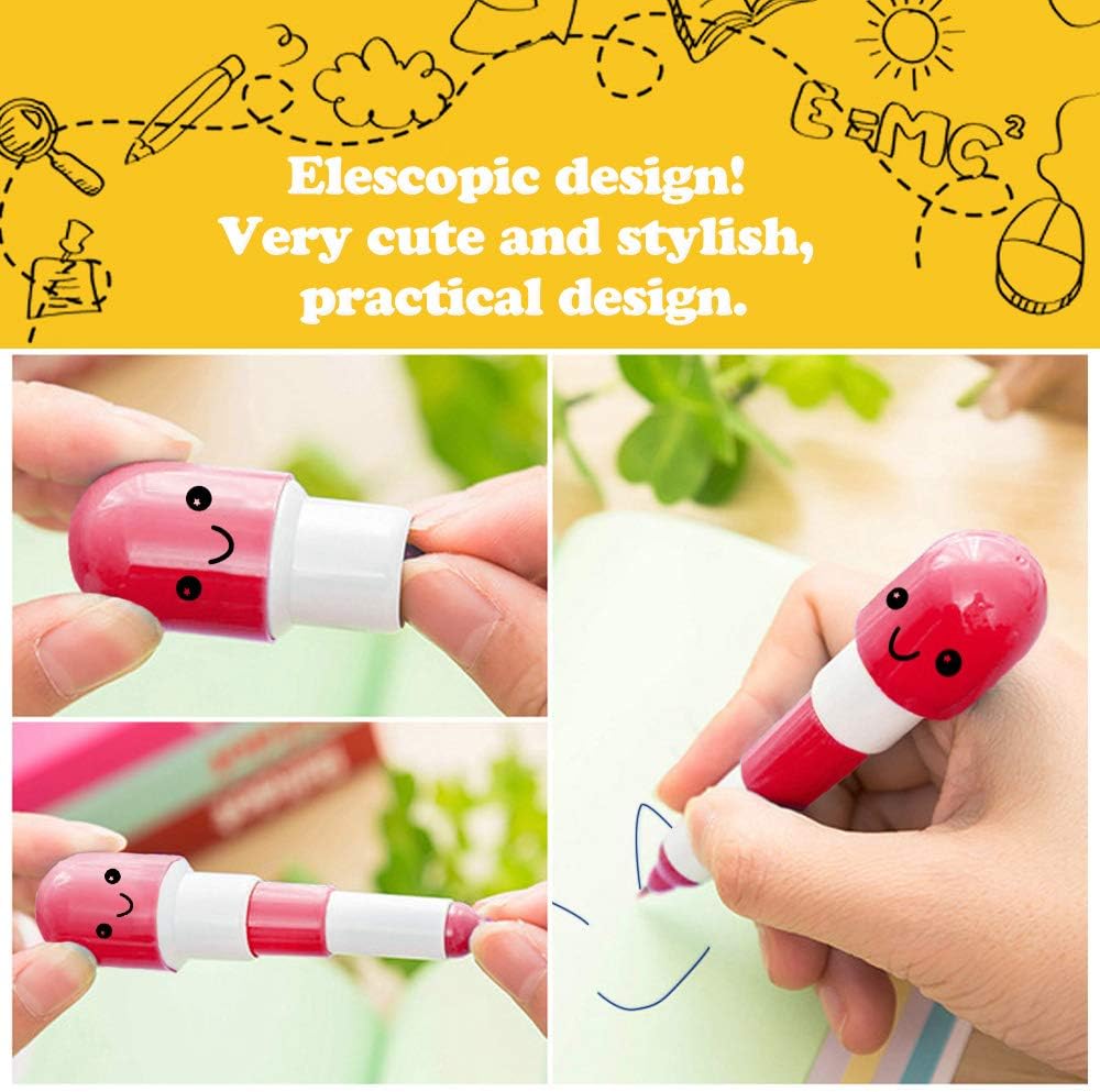 Stylos à Pilule Multicolores - 24 Pcs Retractable – Image 4
