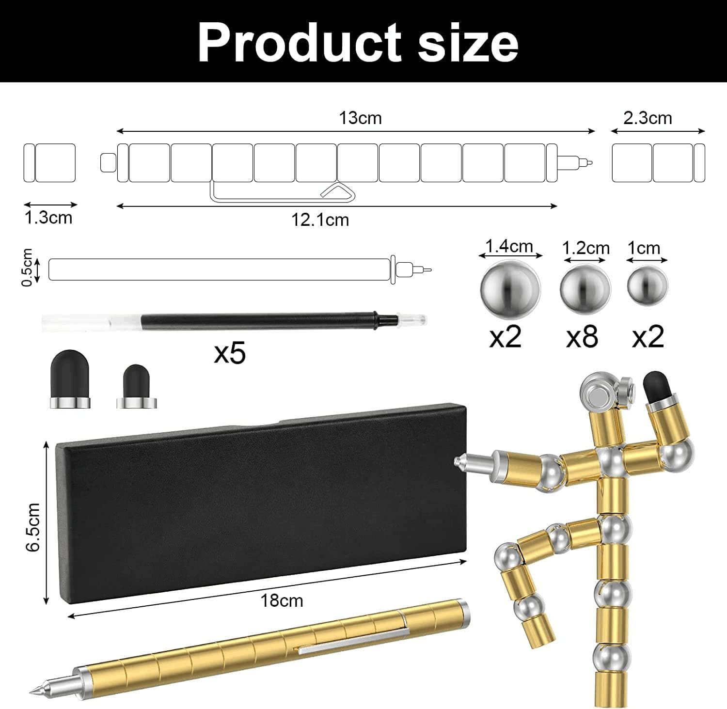Stylo Magnétique en Or - Cadeau Drôle et Créatif – Image 2