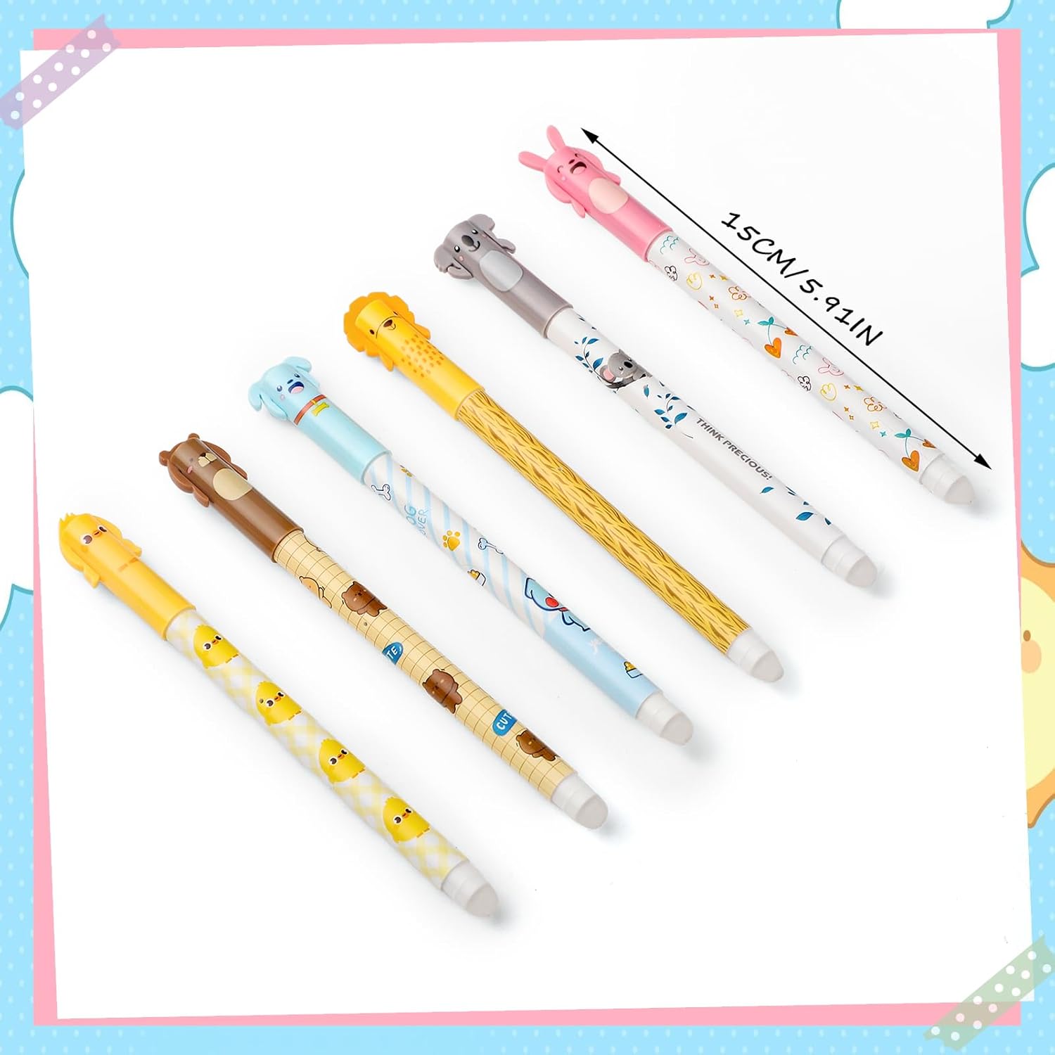 Stylos Effaçables Noir & Bleu Gel 0,5 mm – Image 2