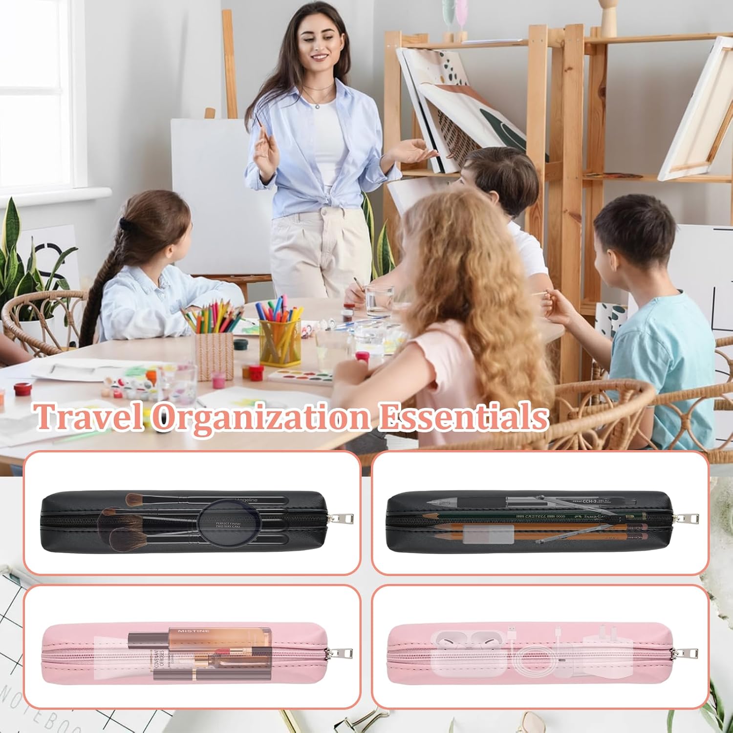 Lot de 2 Trousses en Cuir Pratiques – Image 4