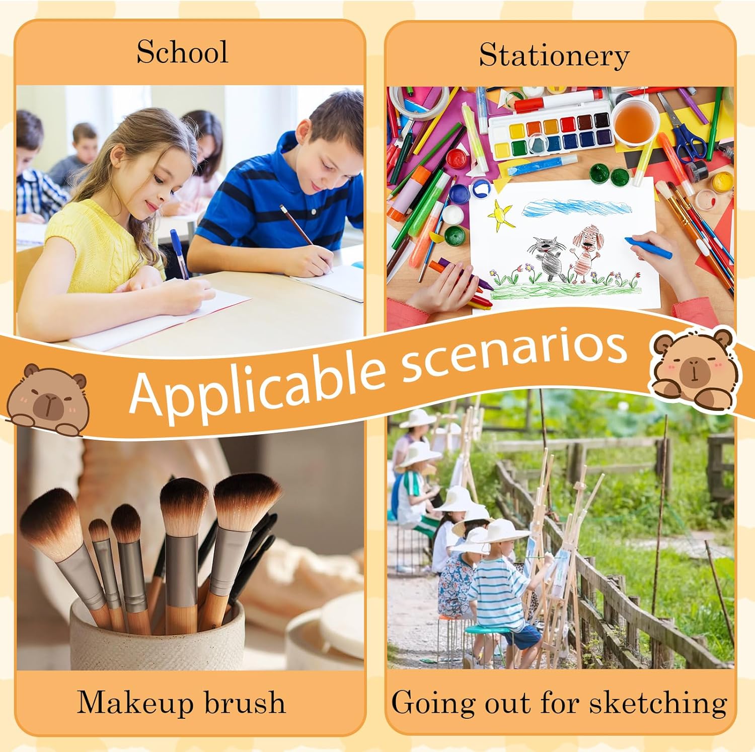 Trousse Scolaire Souple 2 en 1 Ourson – Image 2