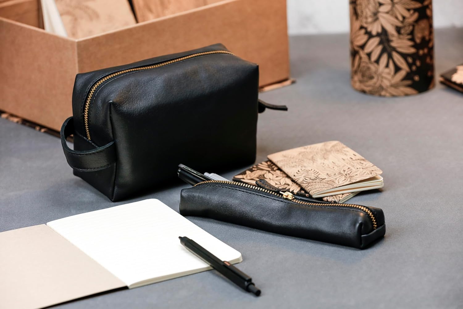 Trousse à Crayons Noir Clairefontaine 19,5 cm – Image 2