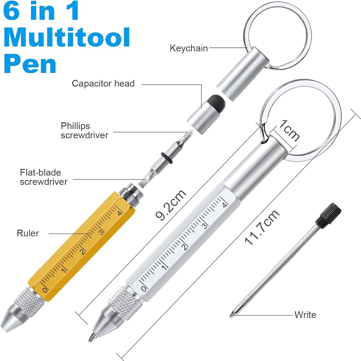 Stylo Multifonction 6 en 1 - Cadeau Homme Insolite – Image 2