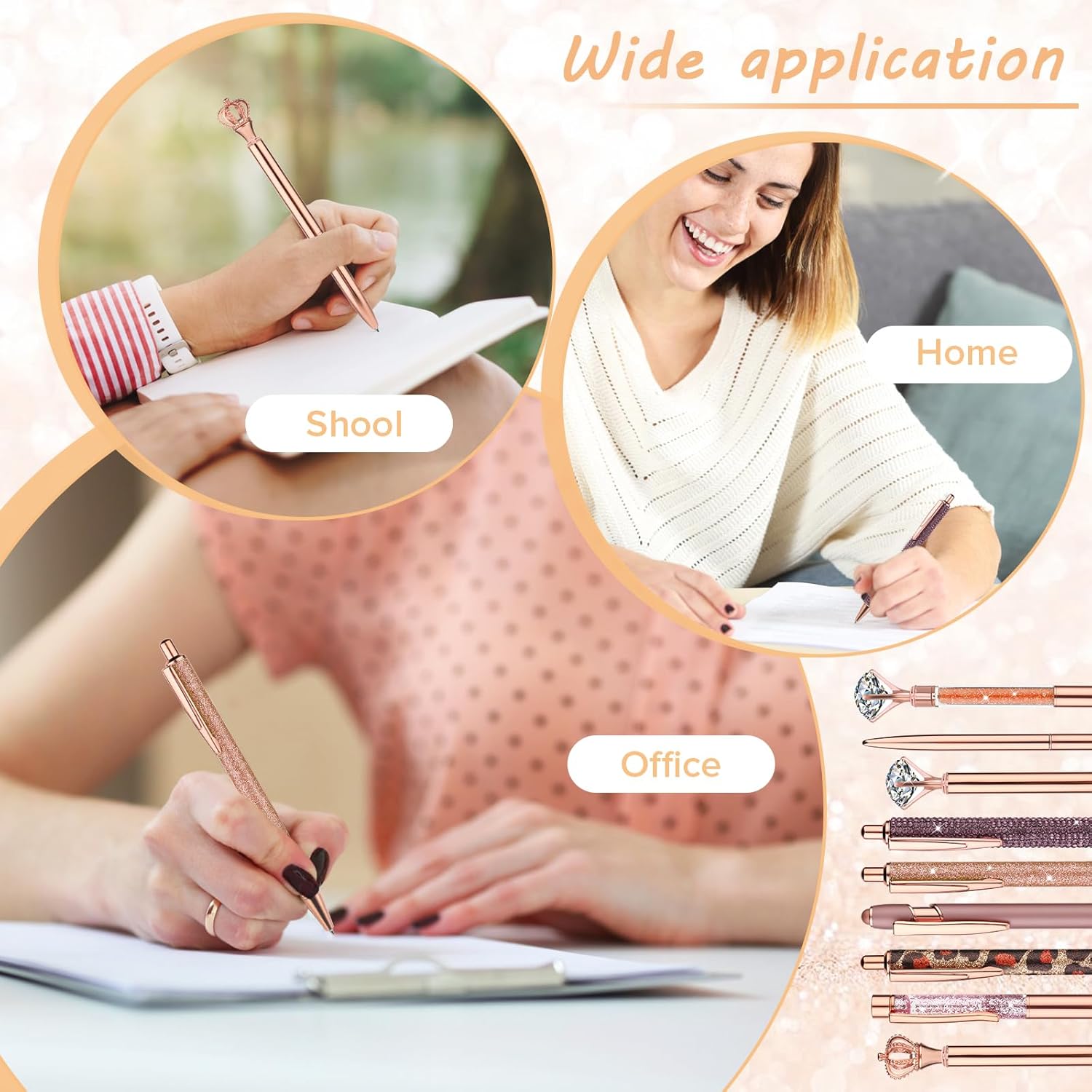 Set de Stylos Bling Glamour - 9 Pièces – Image 7