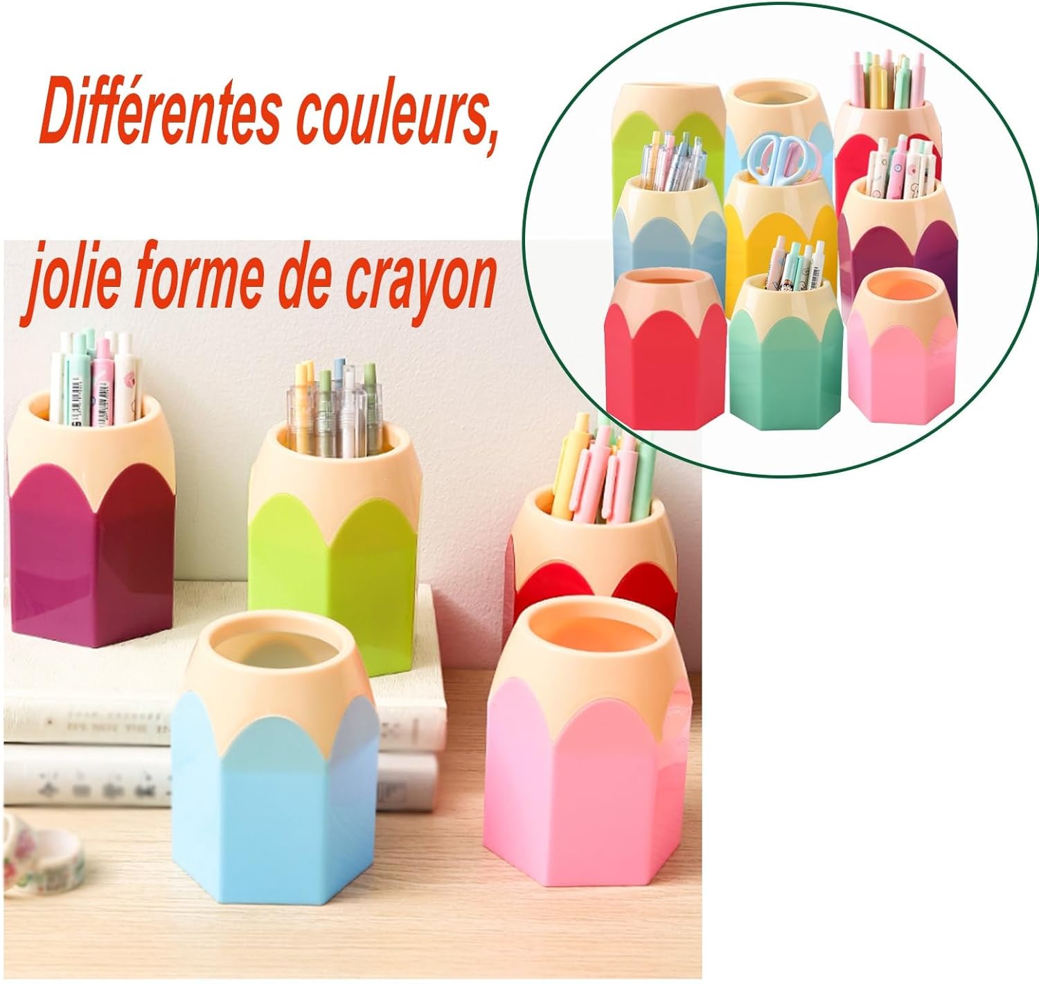 Pot à Crayons Colorés - Lot de 9 – Image 5