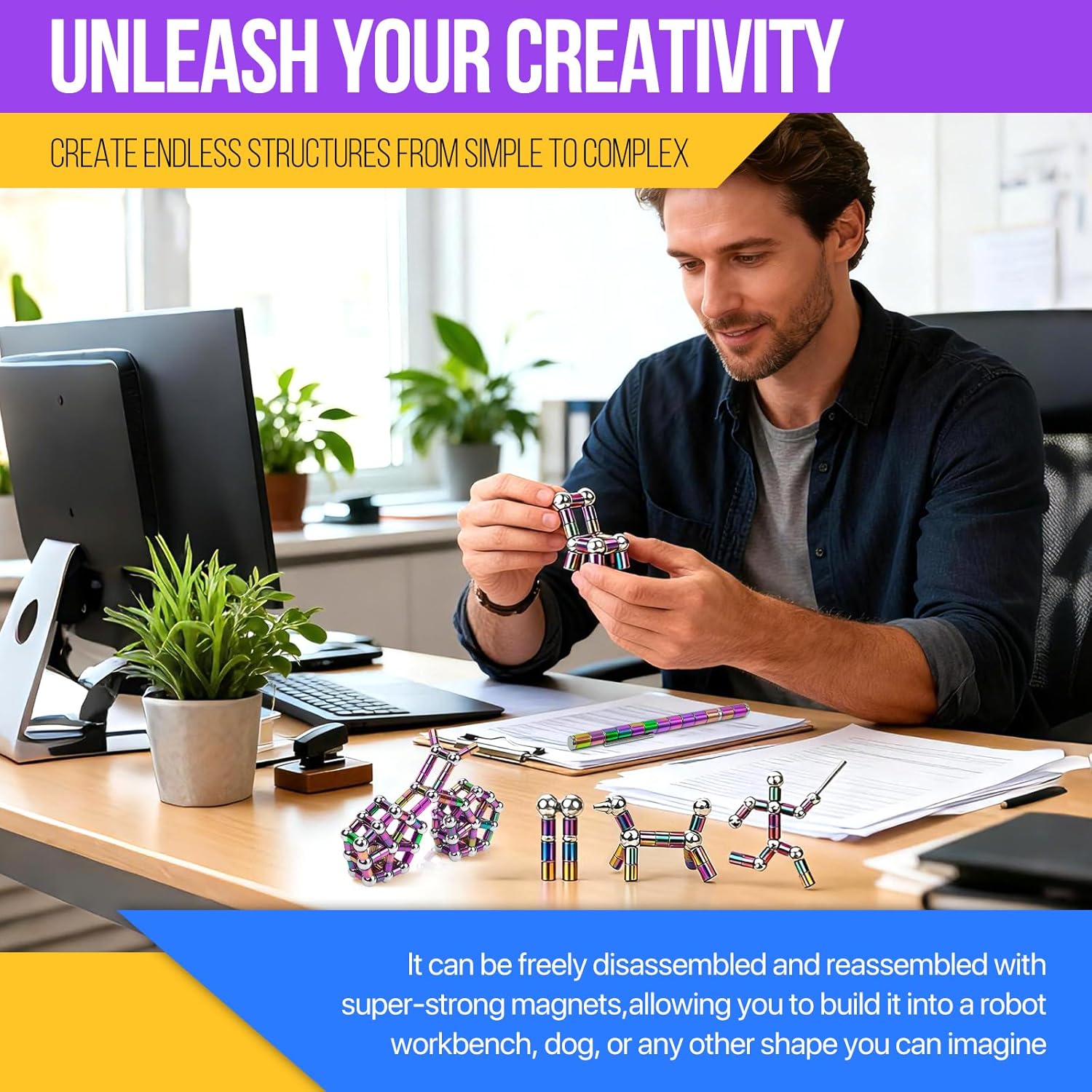 Stylo Magnétique Fidget : Cadeau Original – Image 3