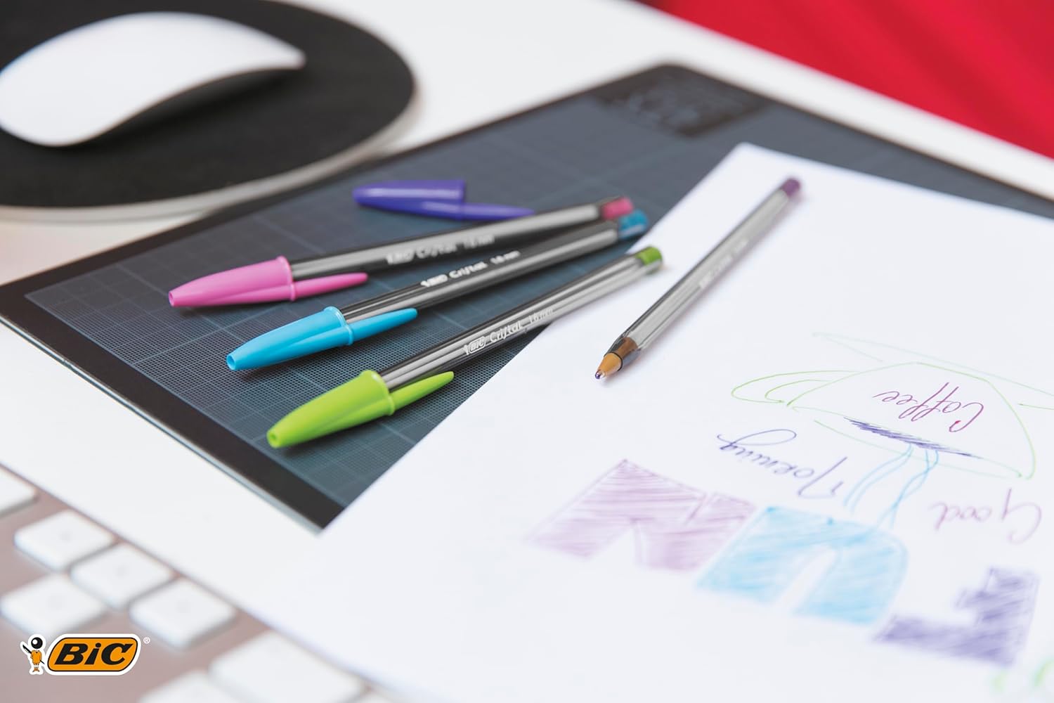 Stylo à bille BIC Cristal Large 1,6 mm Bleu – Image 5