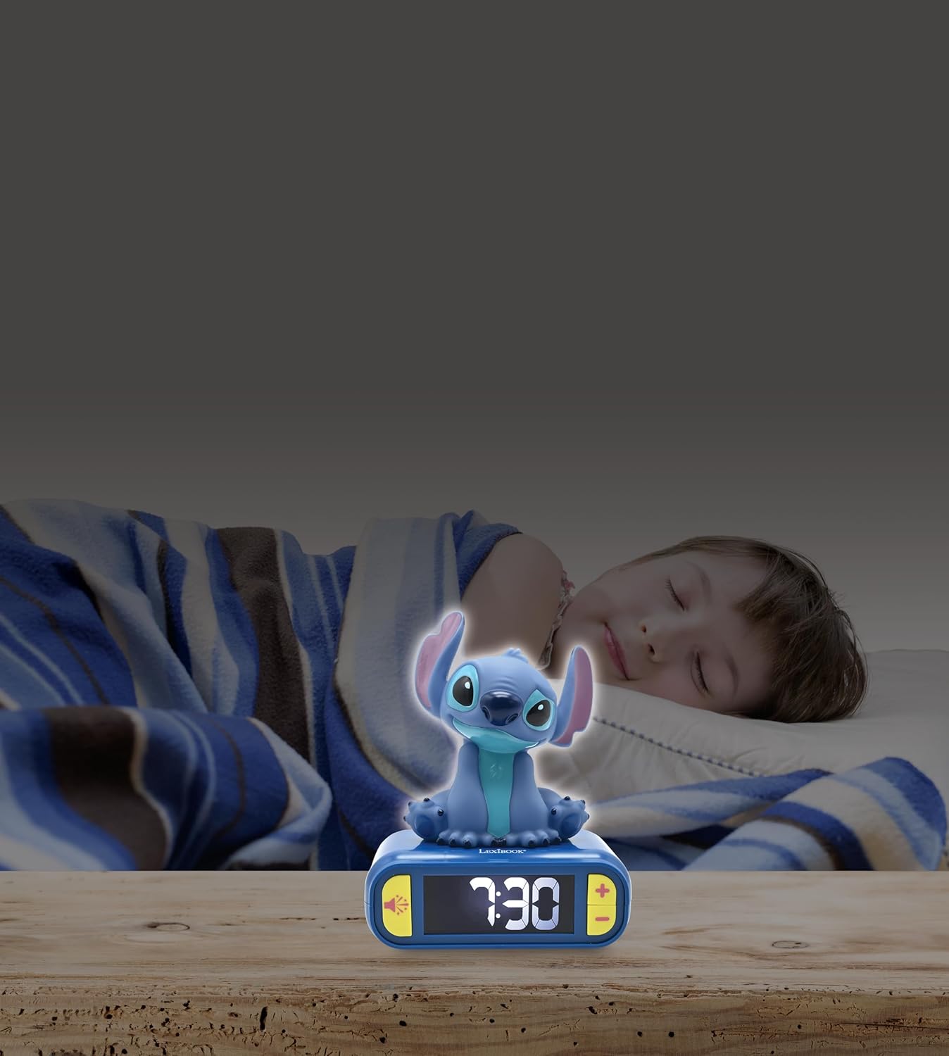 Réveil Veilleuse Stitch Lumineuse - 6 Alarmes, Snooze – Image 4