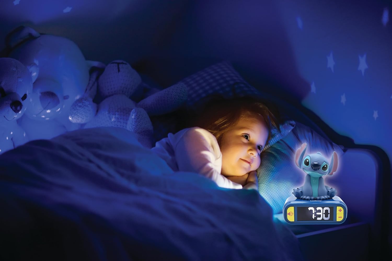 Réveil Veilleuse Stitch Lumineuse - 6 Alarmes, Snooze – Image 5