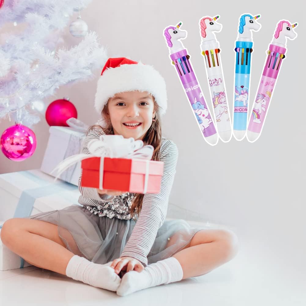 Stylo à Bille Roulante Multicolore Licorne - 4pcs – Image 8