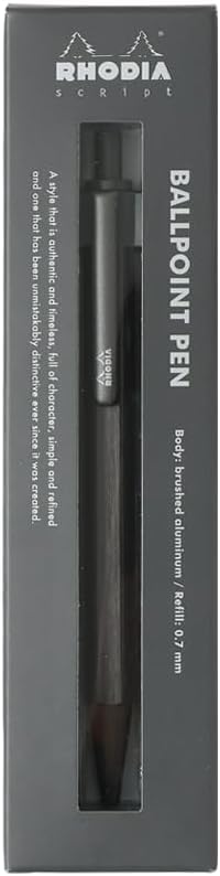 Stylo-bille Rhodia 9372C Aluminium Brossé - Titane – Image 4