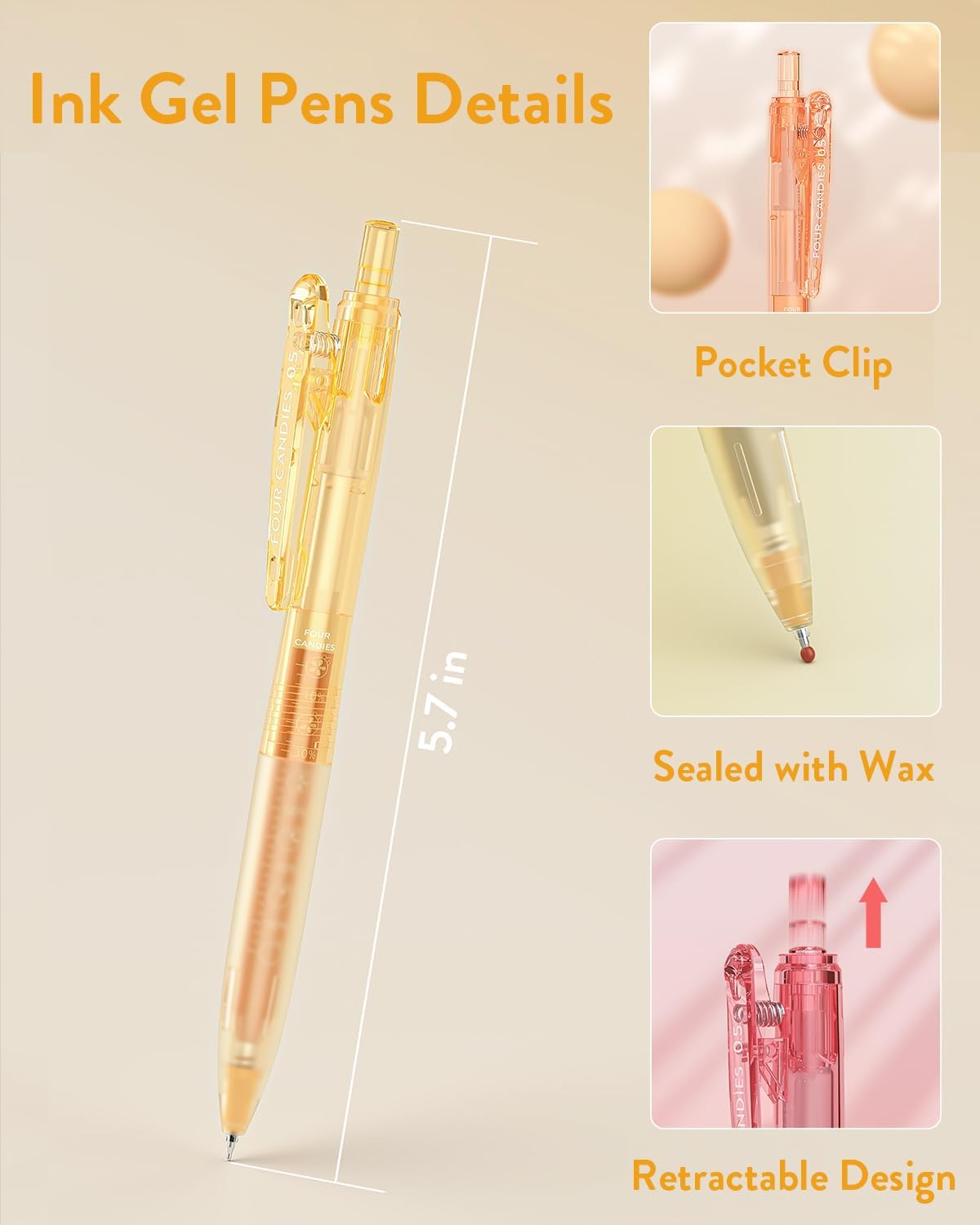 Stylos Gel Multicolores Rétractables - Lot de 12 – Image 9