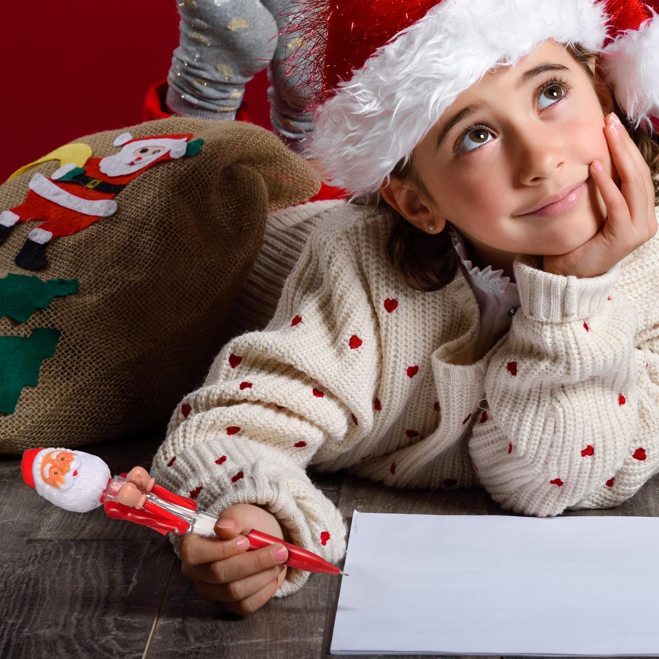 Stylos de Noël Lumineux Père Noël - Fun & Décompression! – Image 4