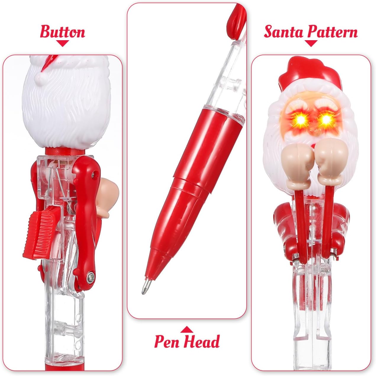Stylos de Noël Lumineux Père Noël - Fun & Décompression! – Image 7