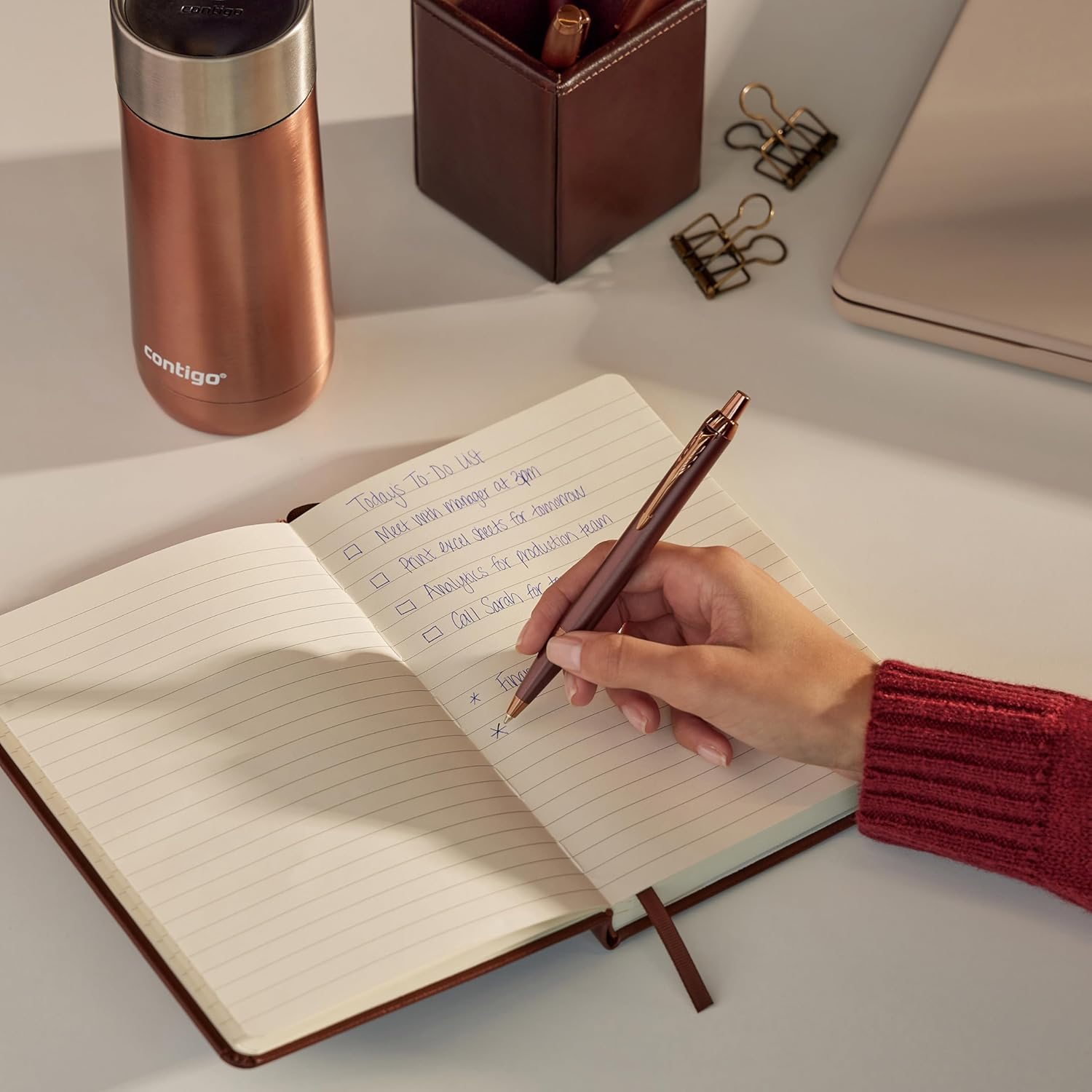 Parker IM Monochrome Stylo Bille Bordeaux - Coffret Cadeau – Image 3