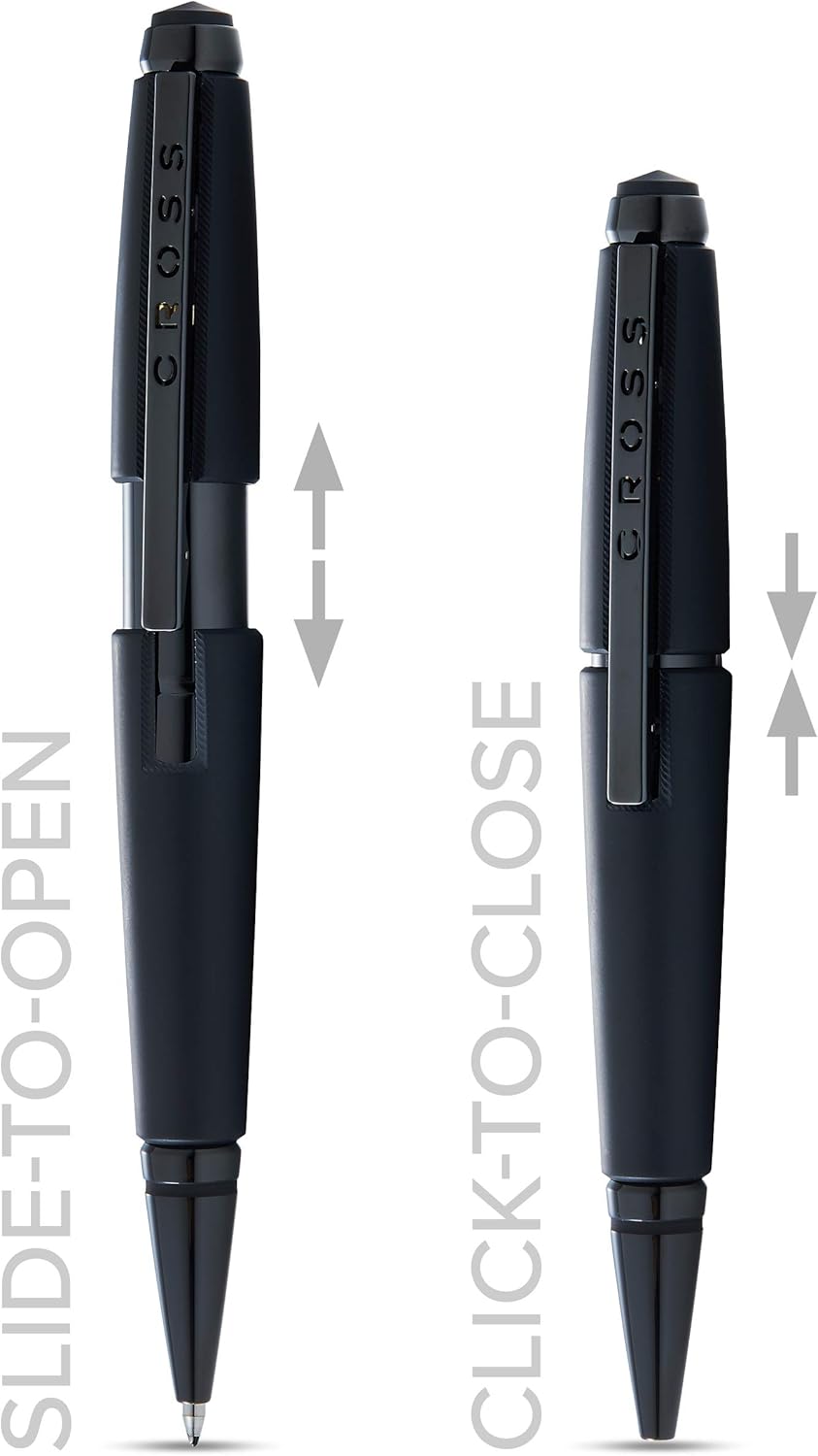 Stylo Roller Rechargeable Noir Mat - Coffret Cadeau Haut de Gamme – Image 3
