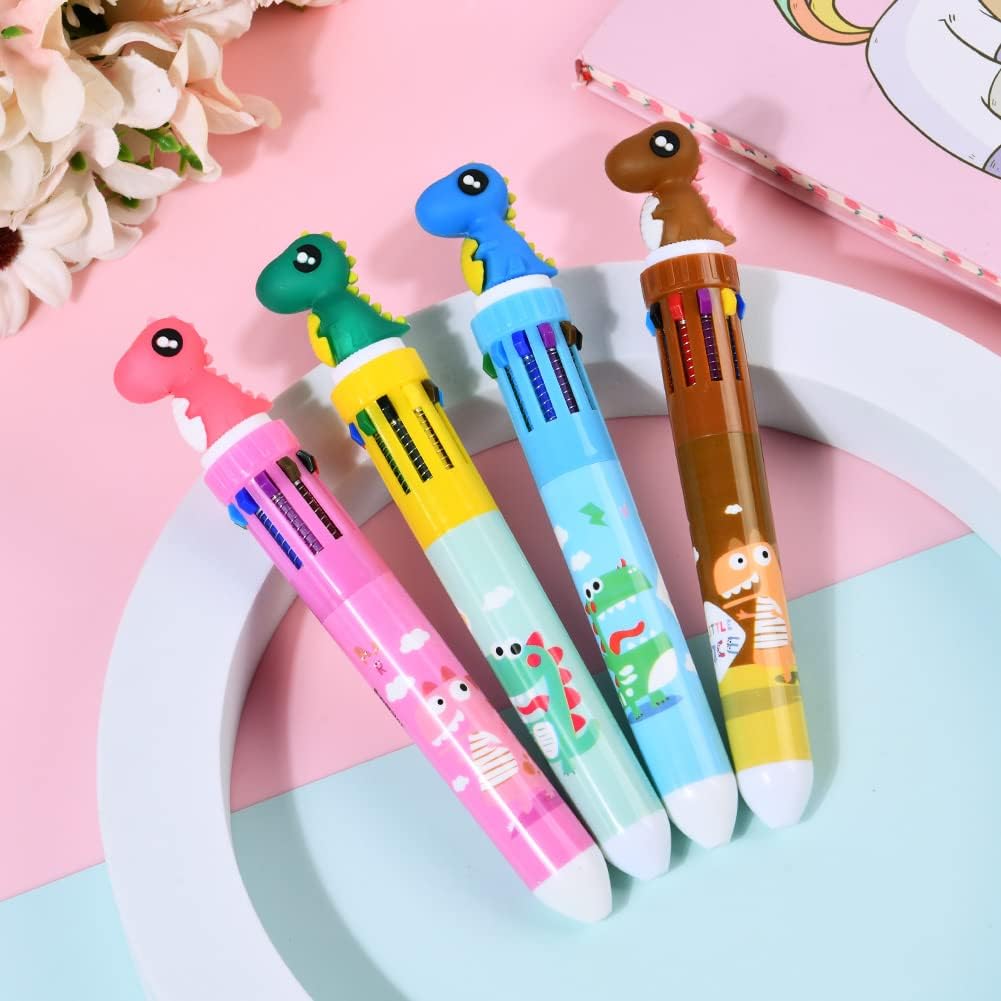 Stylos Roulants Multicolores Dinosaure – 4pcs – Image 5