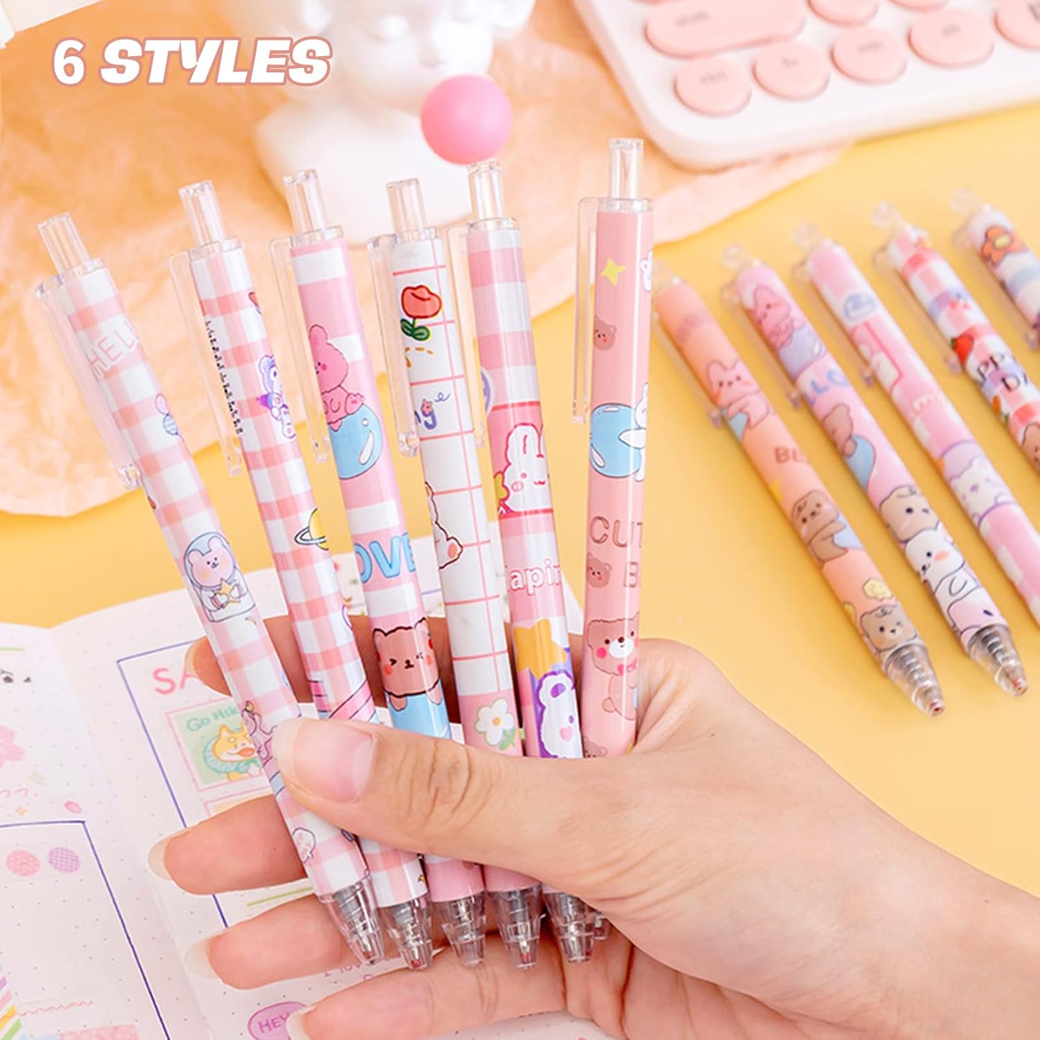 Stylos Gel Kawaii Rétractables - Lot de 6 – Image 4