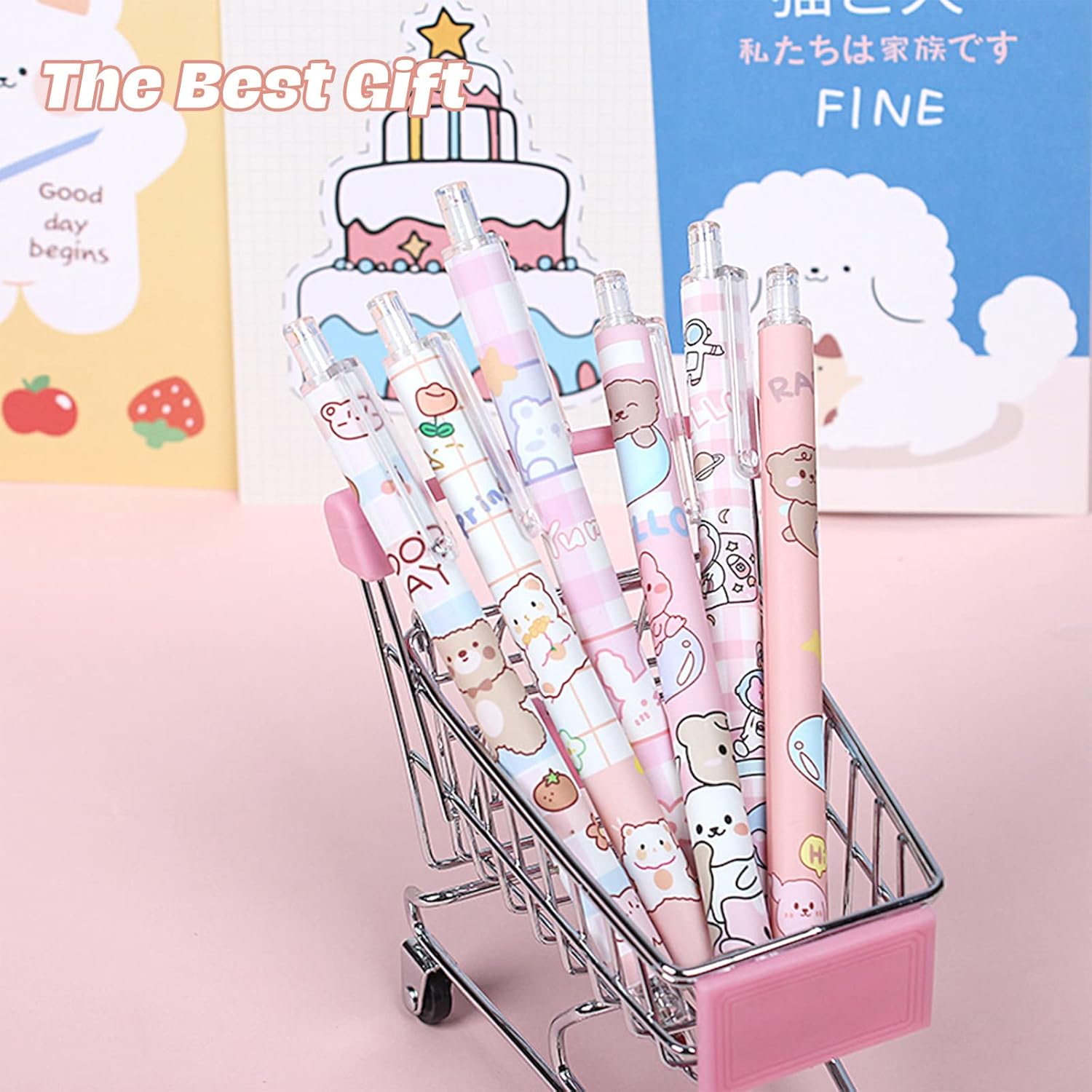 Stylos Gel Kawaii Rétractables - Lot de 6 – Image 5