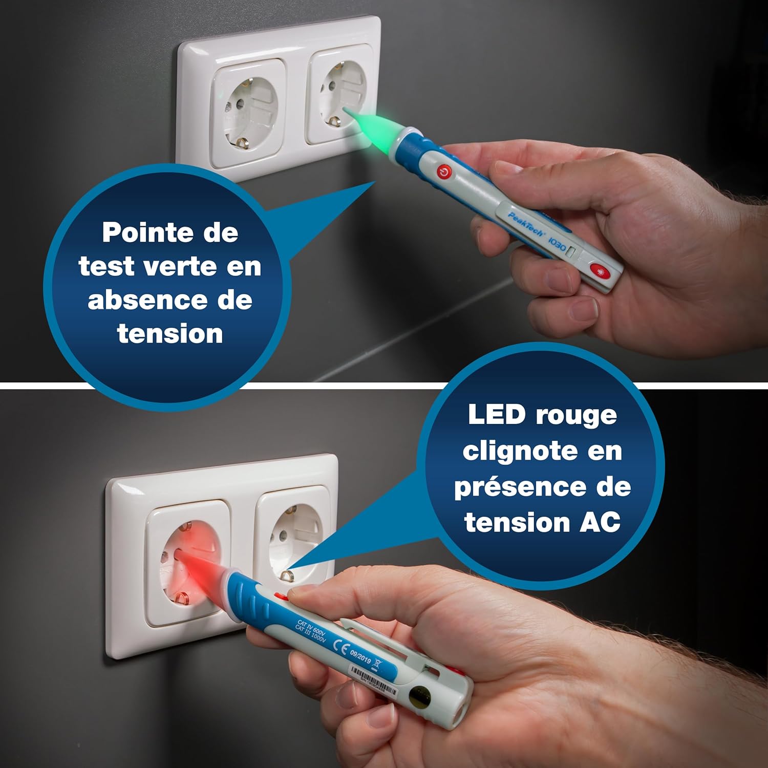 Détecteur Tension AC Sans Contact Peak Tech P 1030 – Image 3