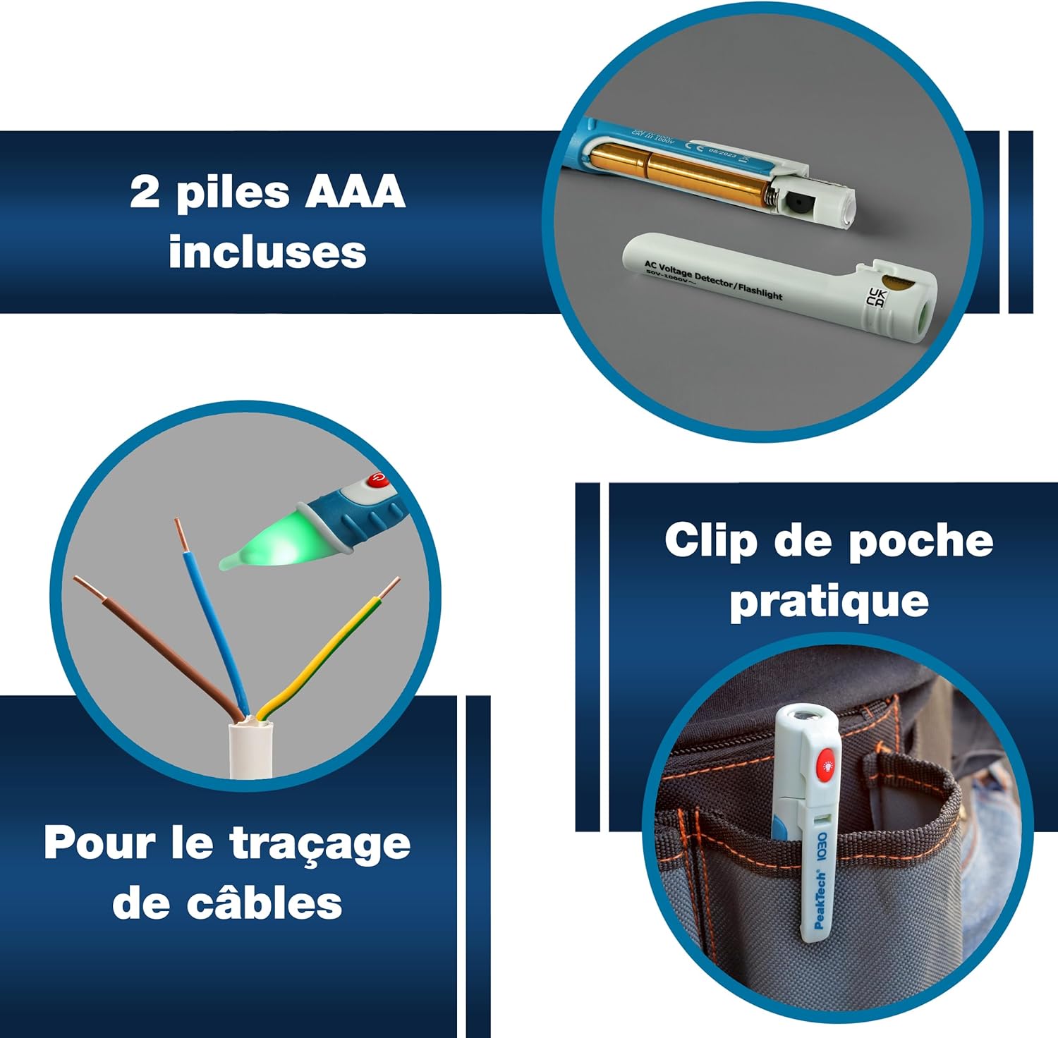 Détecteur Tension AC Sans Contact Peak Tech P 1030 – Image 7