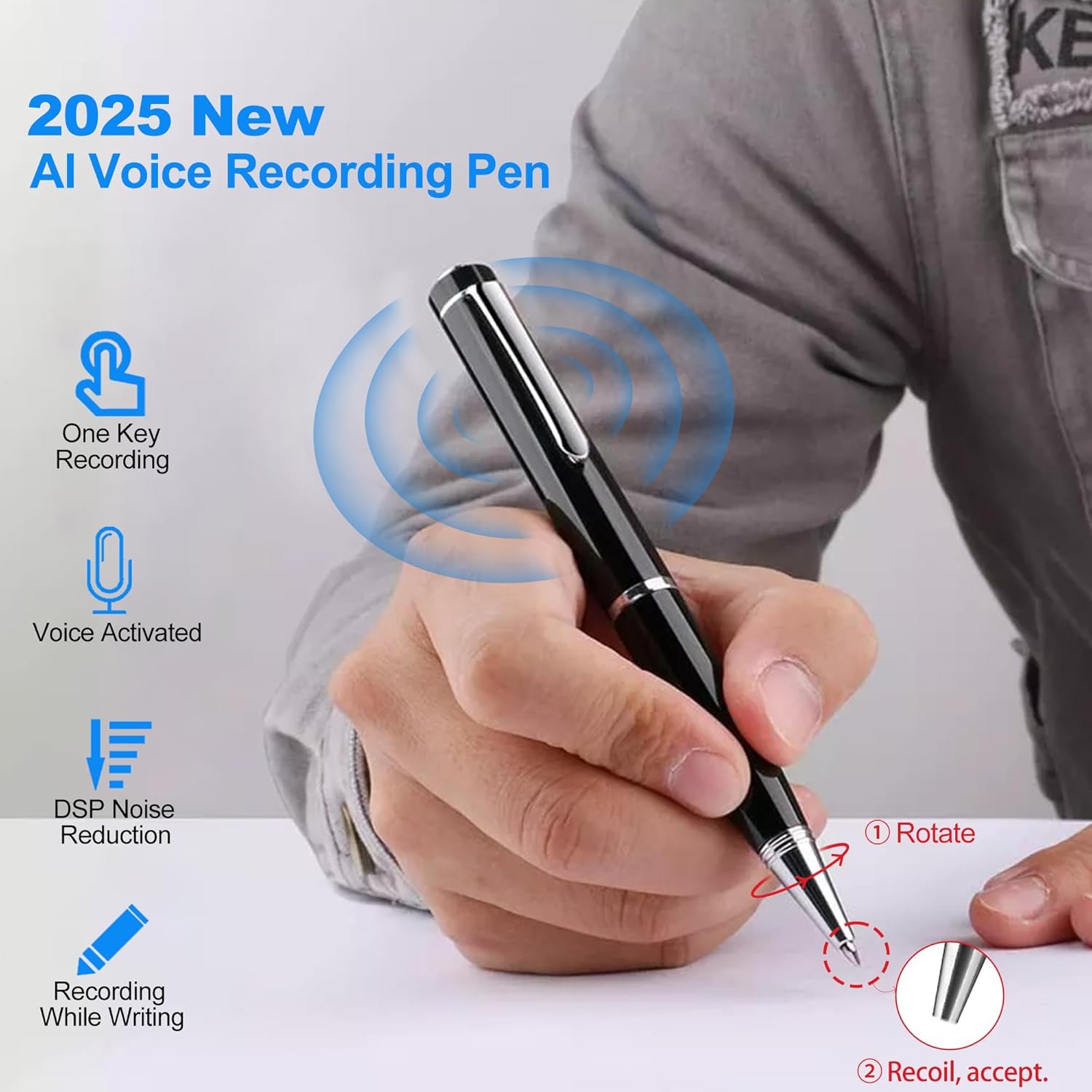 Stylo Enregistreur Vocal AI 64G - Compact et Intelligent – Image 4