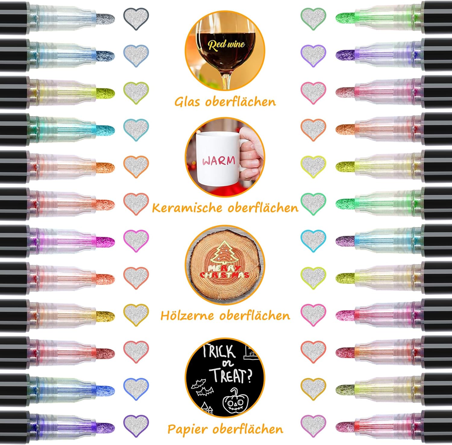 Stylos magiques à paillettes - Lot de 24 – Image 5