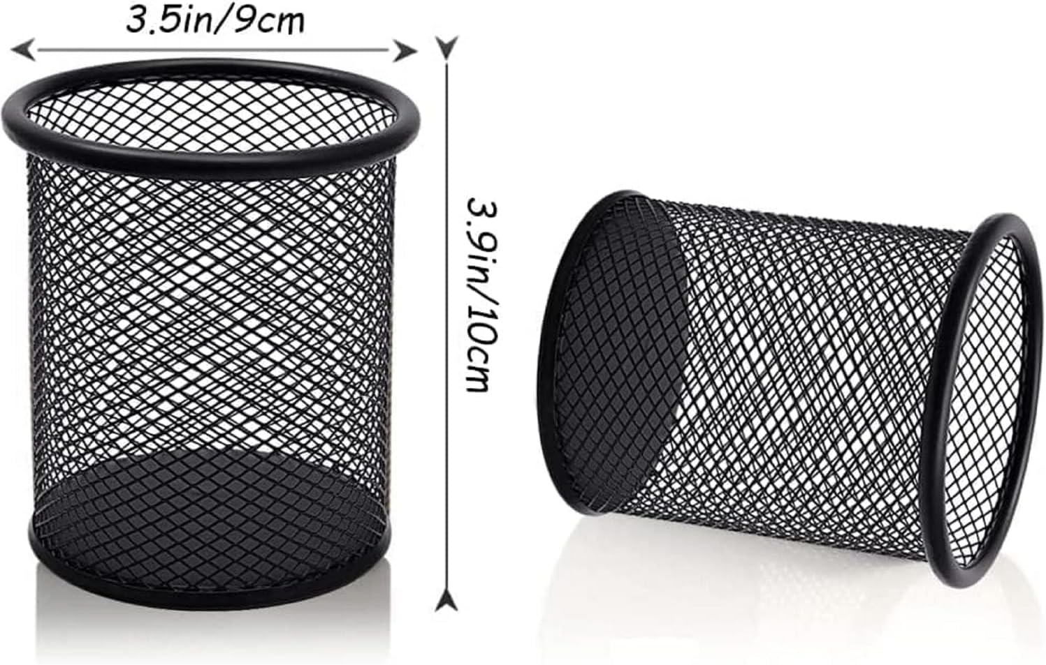 Pot à Crayon Métal Noir - 2 PCS Multifonction – Image 2