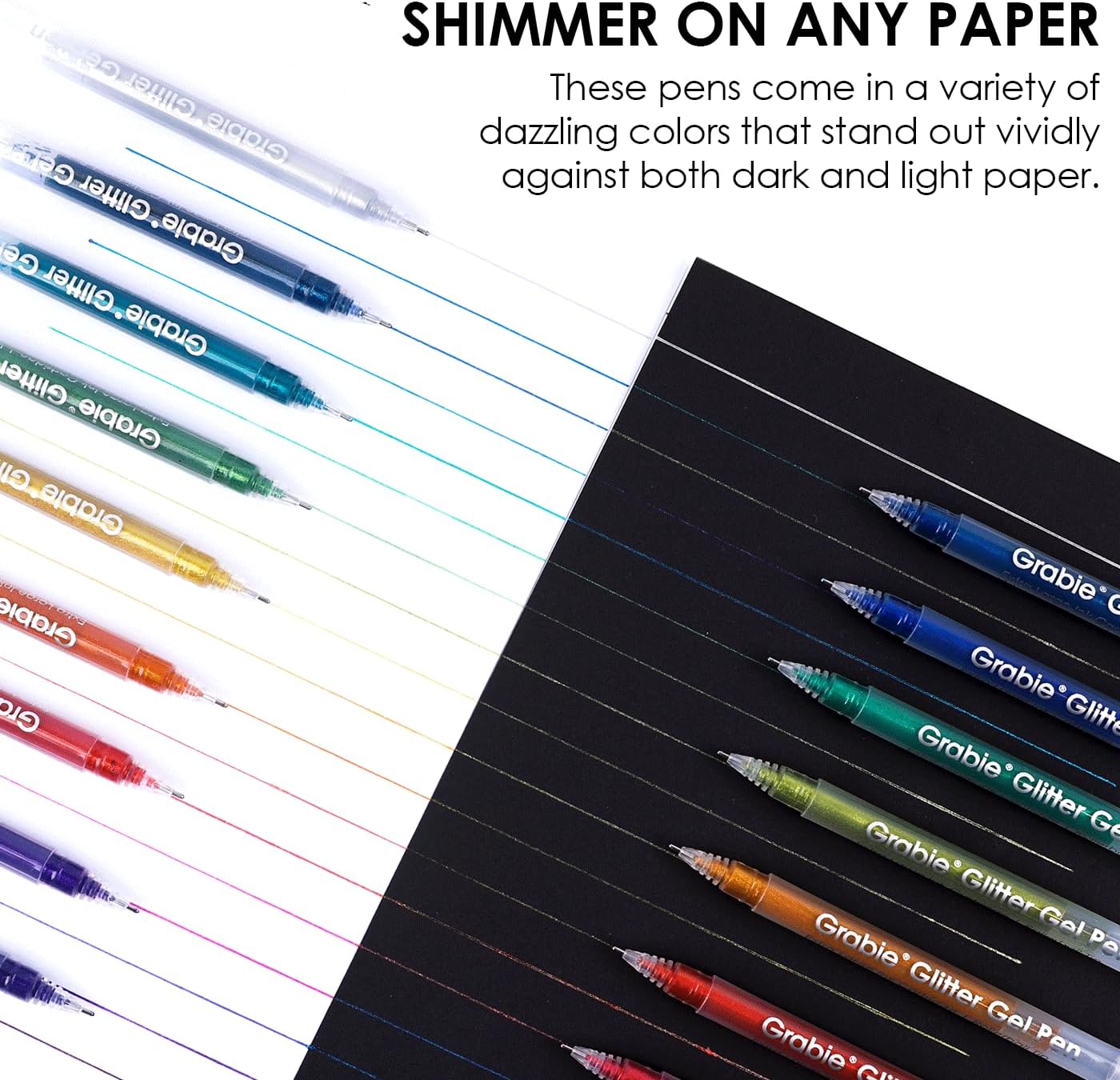 Lot de 18 Stylos Gel Glitter Jumbo – Image 6