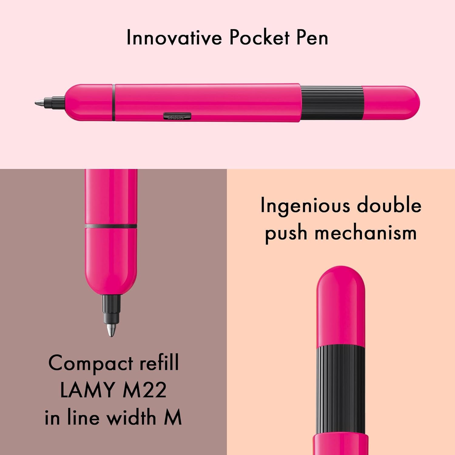 Stylo Lamy Pico Neon Pink - Compact et Innovant – Image 5