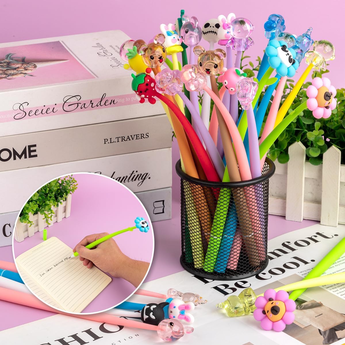 Stylos Kawaii Anti-Stress Animaux & Fleurs – Image 3