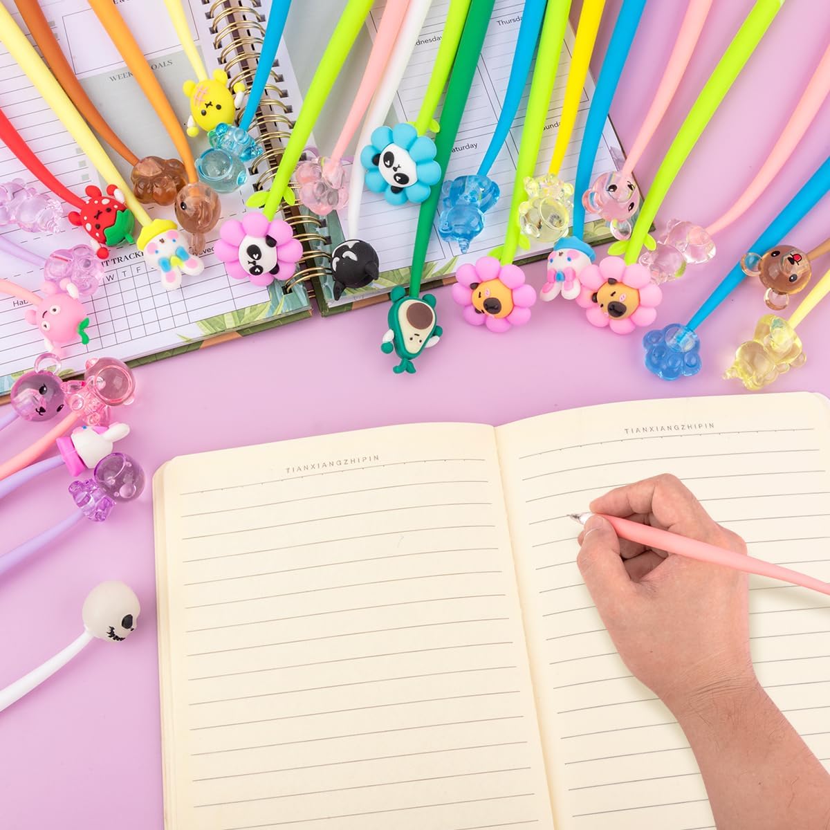 Stylos Kawaii Anti-Stress Animaux & Fleurs – Image 4